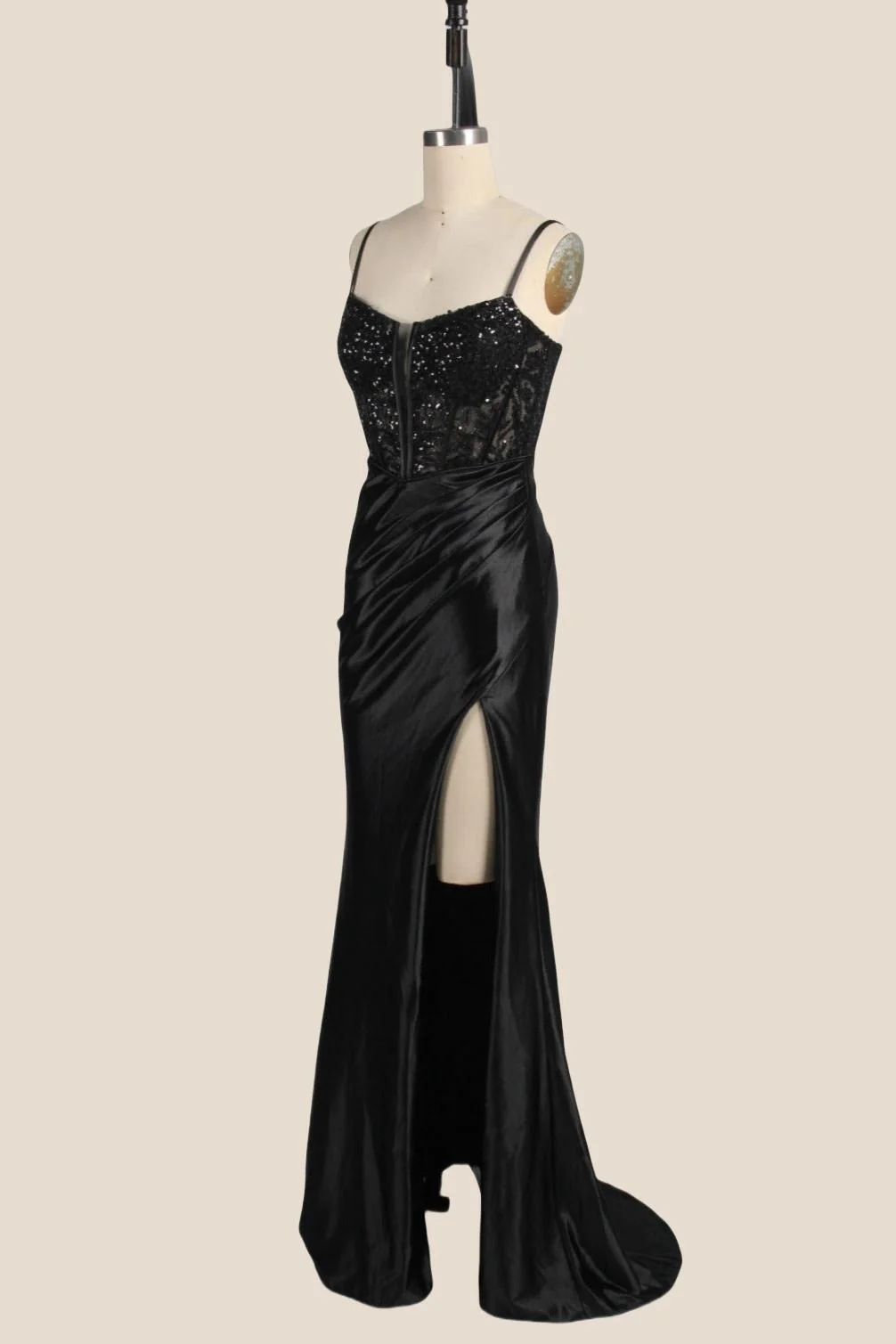 Royal Blue Appliques Ruched Mermaid Long Formal Dress - Image 8