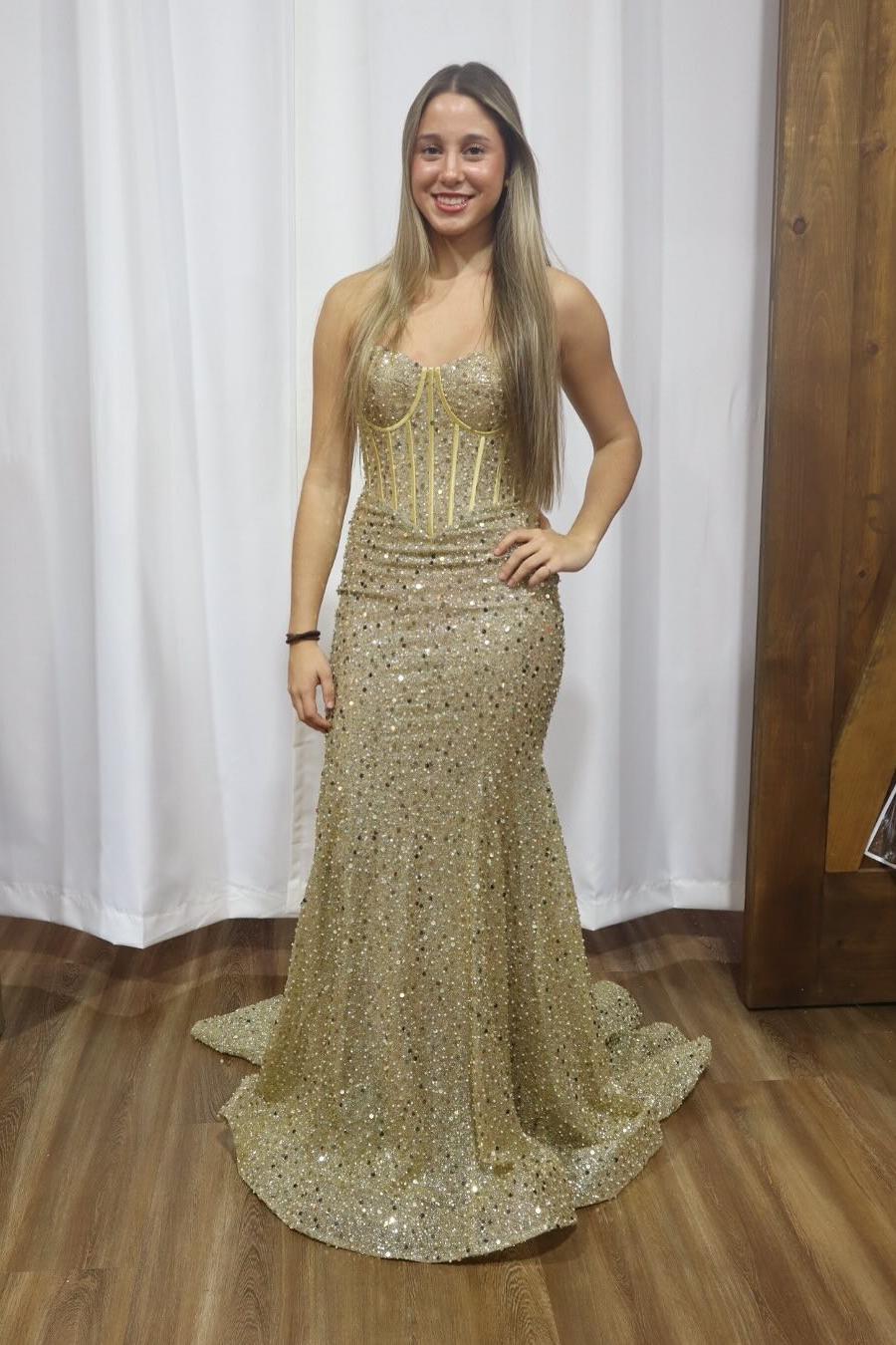 Light Blue Sequin Mermaid Long Formal Dress - Image 14