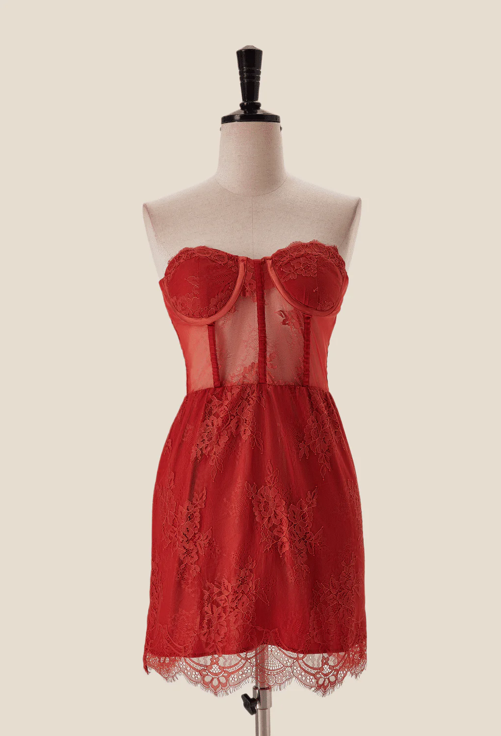 Rust Bustier Tiered Ruffle Long Dress - Image 5
