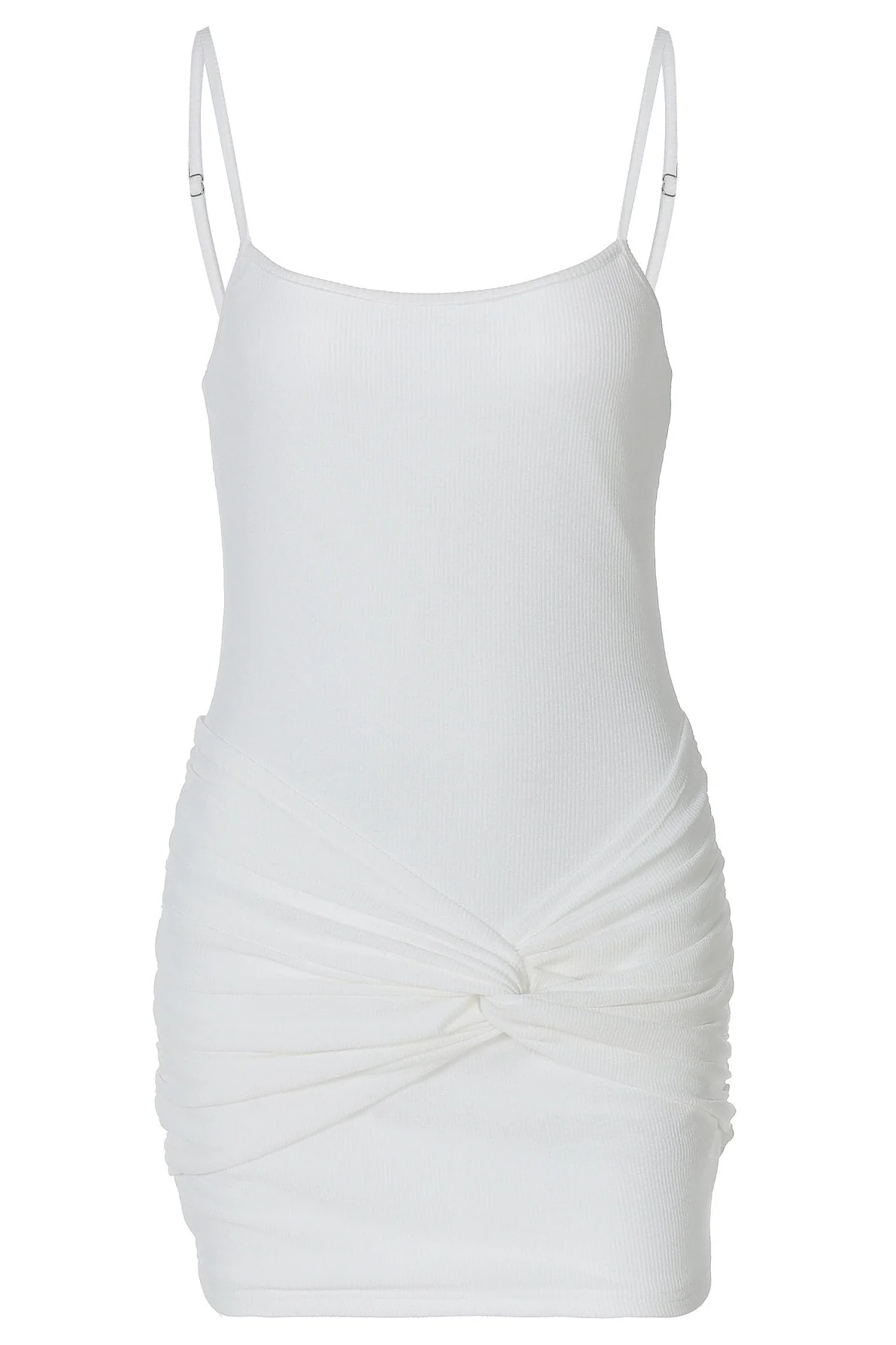 Simple Straps White Tight Dress