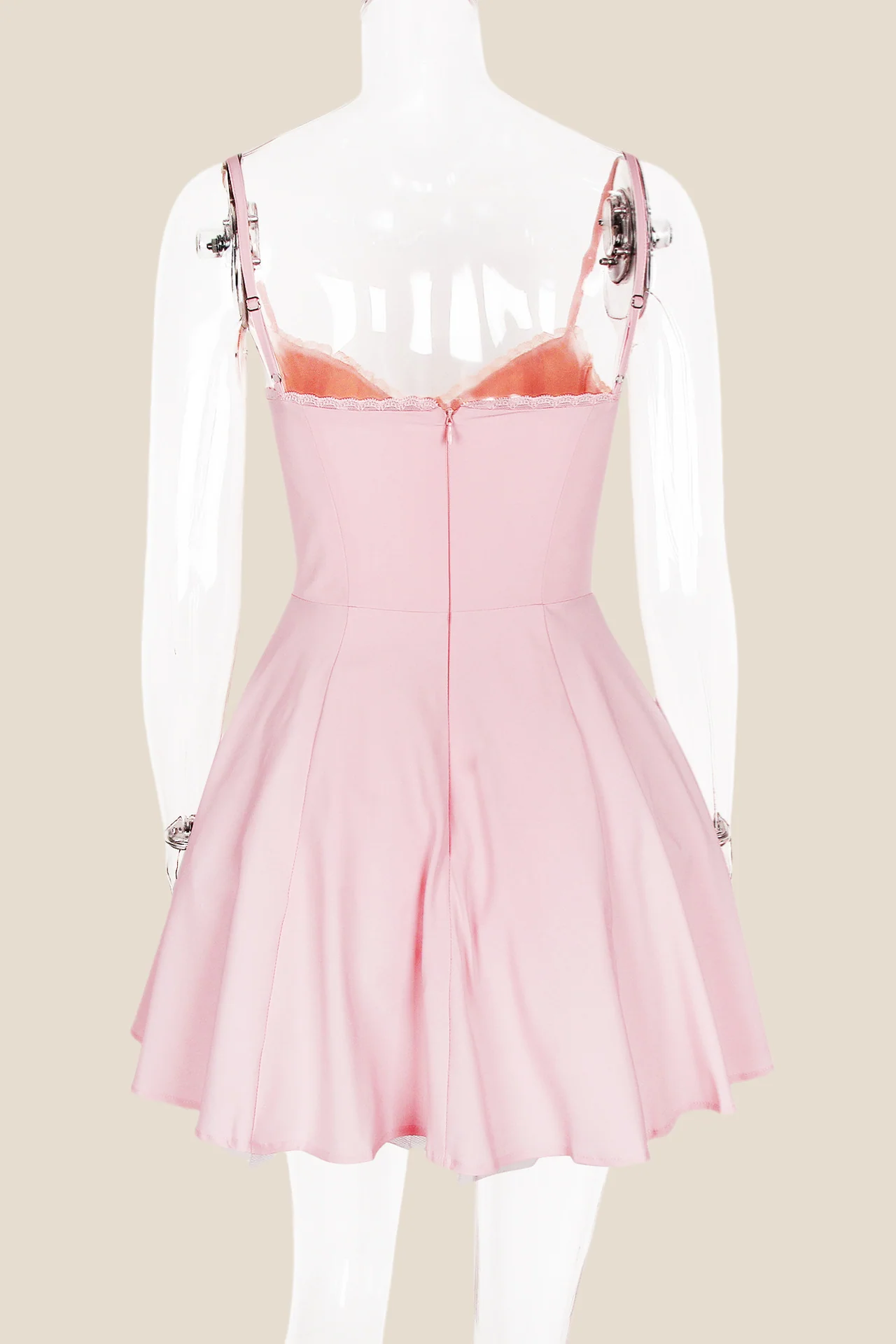 Spaghetti Straps Black A-line Short Dress - Image 13