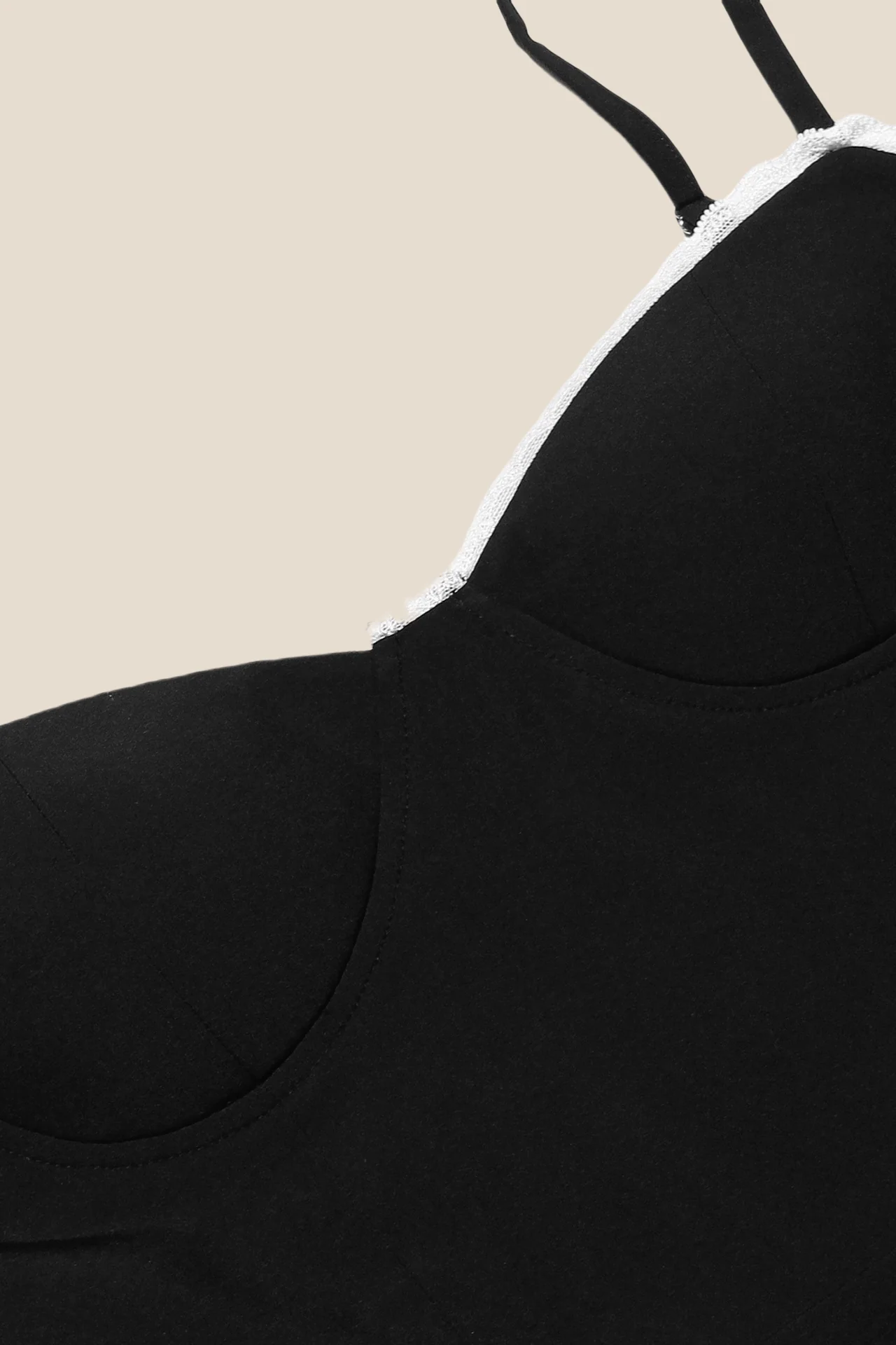 Spaghetti Straps Black A-line Short Dress - Image 5