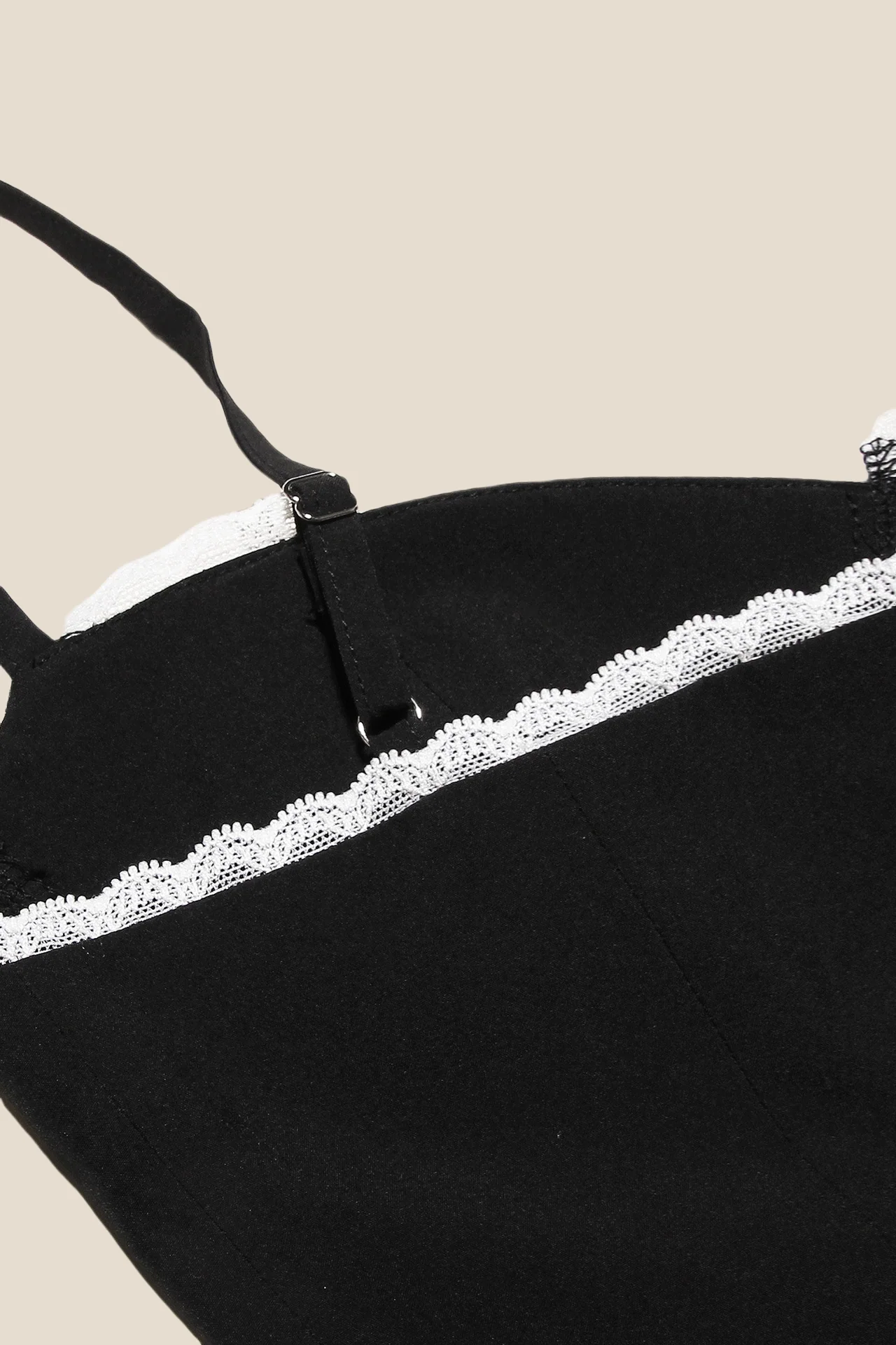 Spaghetti Straps Black A-line Short Dress - Image 8