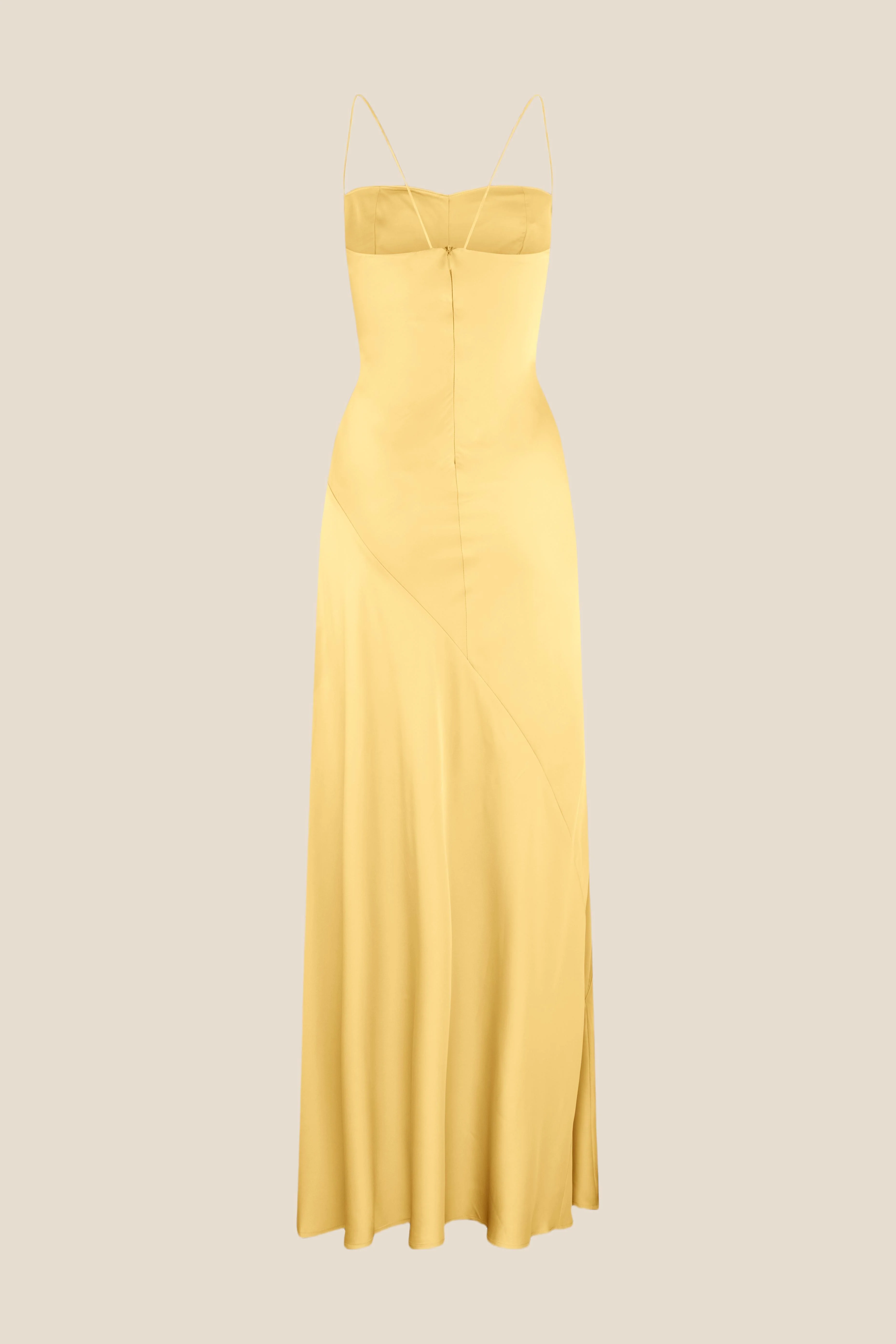 Spaghetti Straps Fuchsia Long Dress with Slit - Image 10