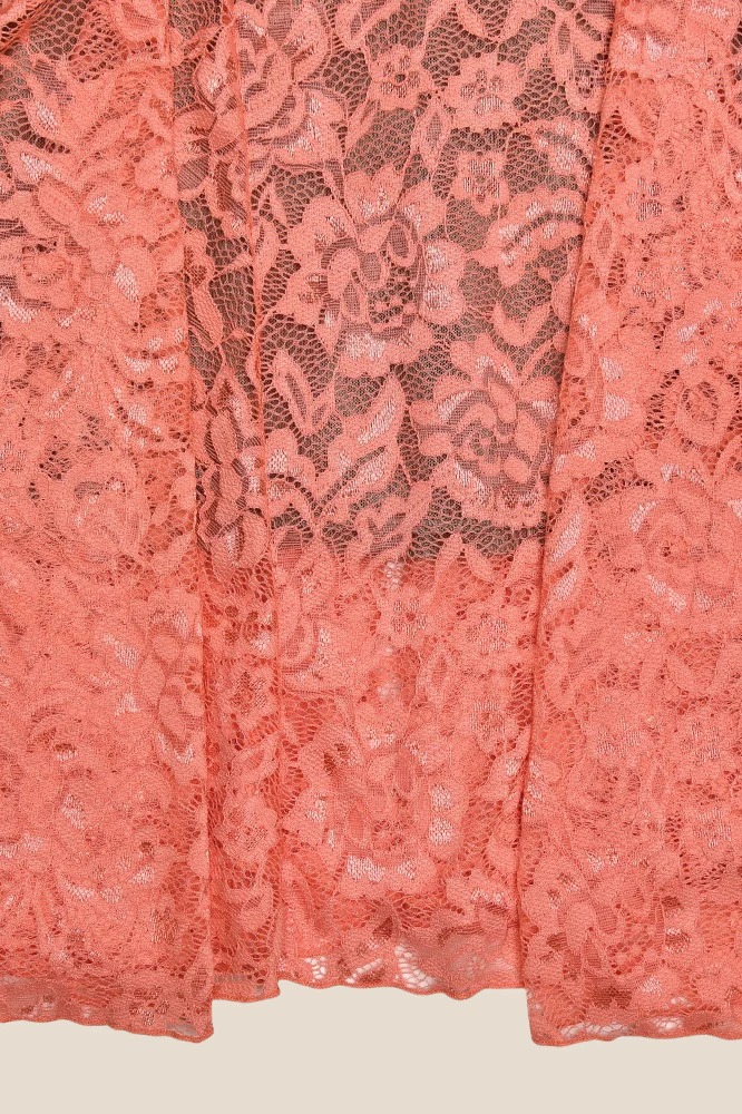 Spaghetti Straps Orange Lace Mermaid Long Dress - Image 6