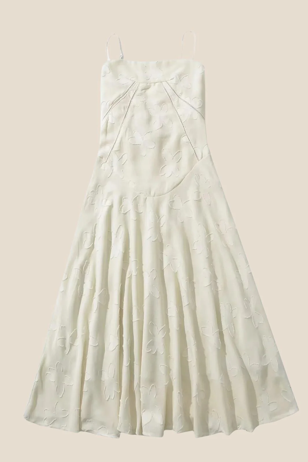 Spaghetti Straps Lavender Lace A-line Long Dress - Image 6