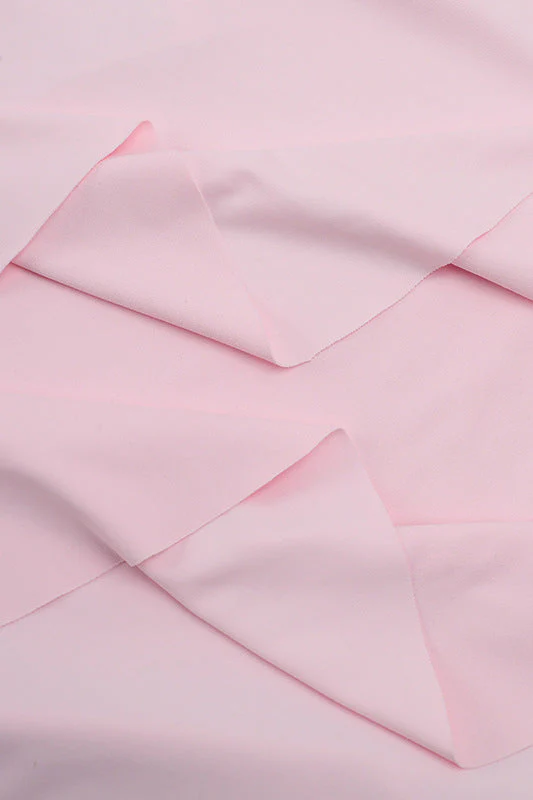 Spaghetti Straps Pink Frill Slit Dress - Image 8