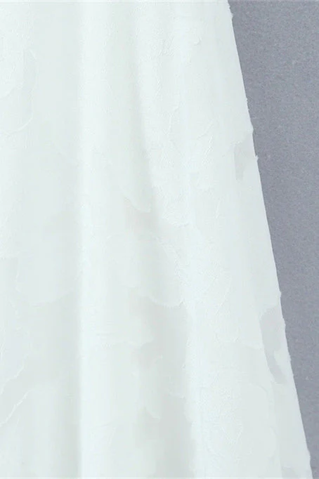 Spaghetti Straps White Floral Long Dress - Image 11