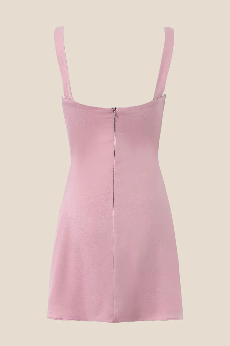 Square Neck Black A-line Party Dress - Image 5