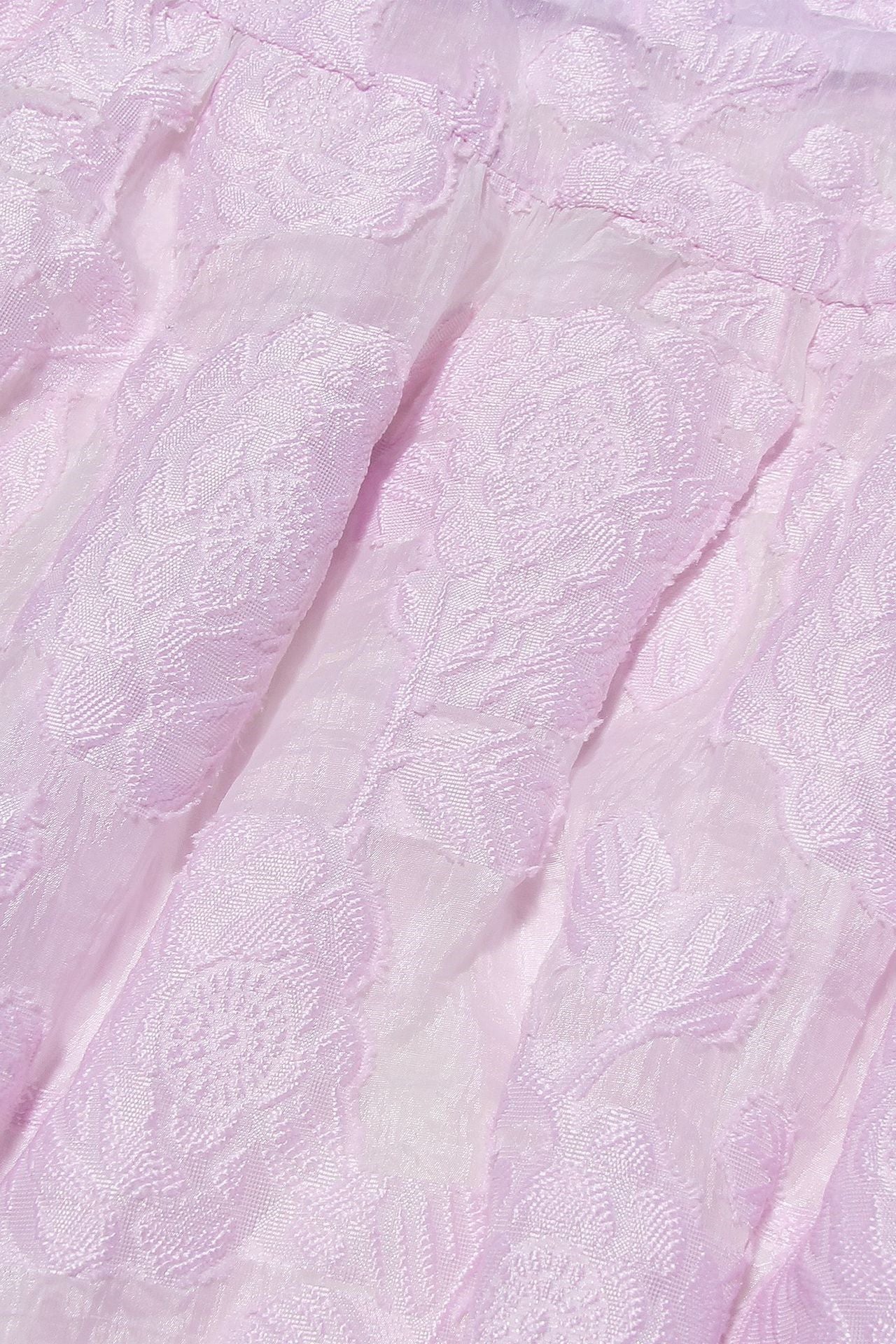 Square Neck Lilac Floral A-line Midi Dress - Image 8