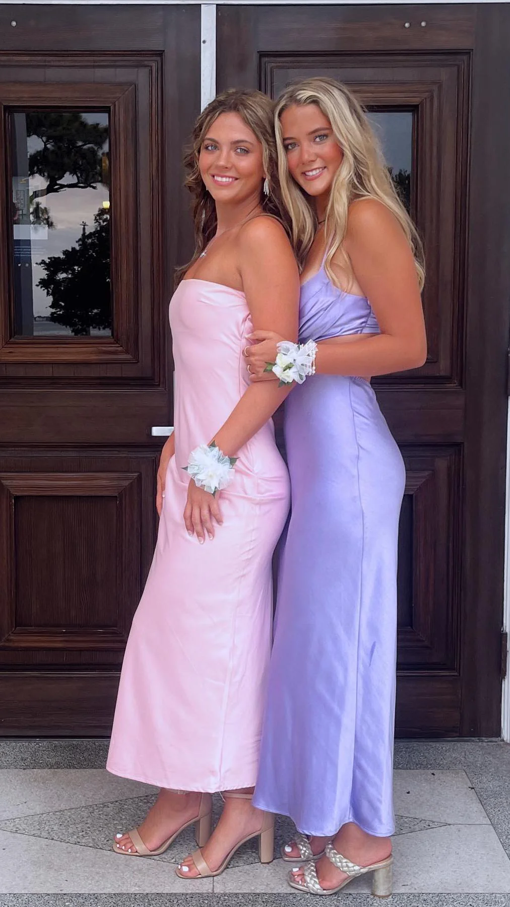 Strapless Lavender Back Tie Sheath Long Dress - Image 2