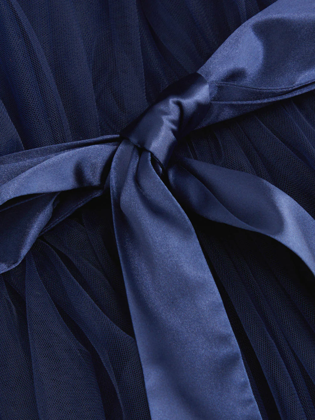 Strapless Navy Blue A-line Short Dress with Belt - Image 3