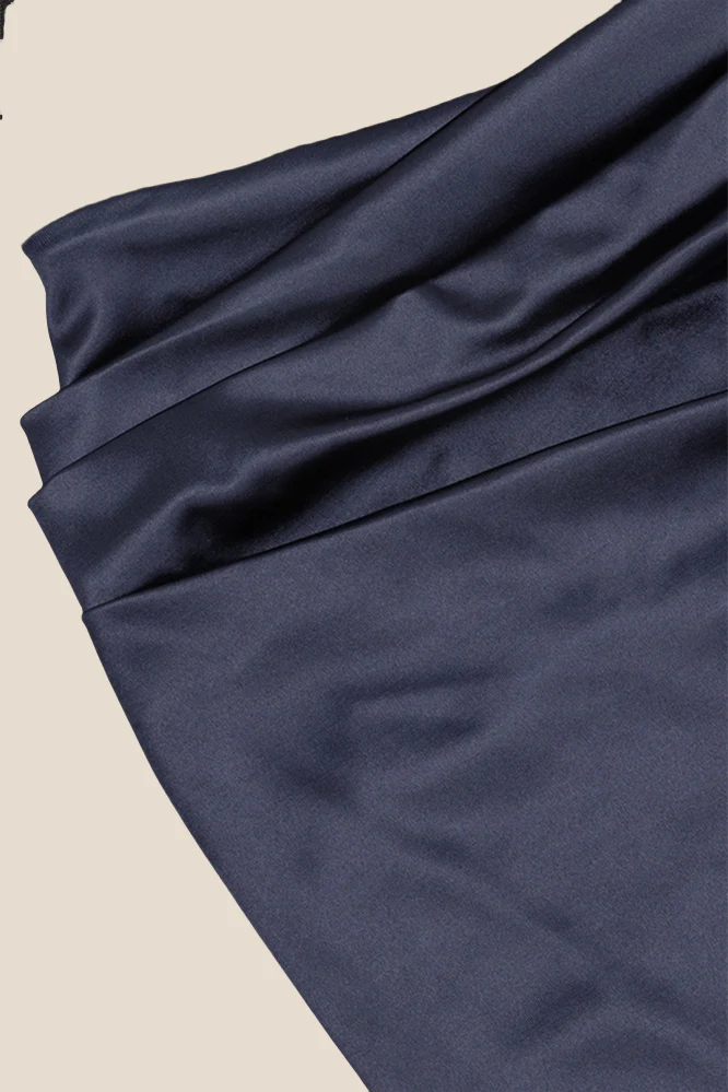 Strapless Navy Blue and Black Mermaid Long Dress - Image 6