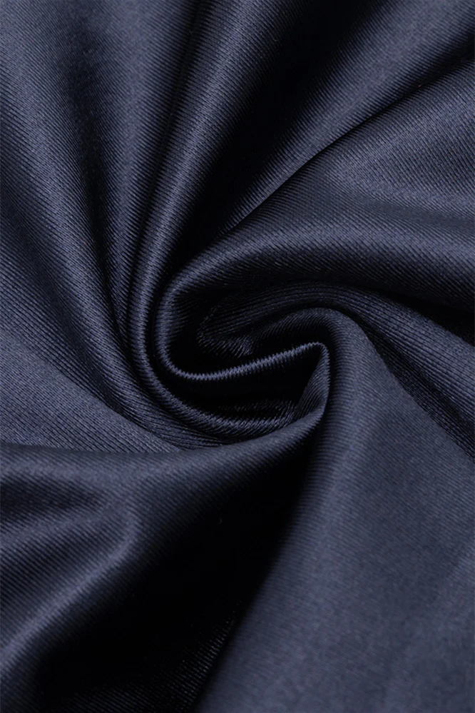 Strapless Navy Blue and Black Mermaid Long Dress - Image 9