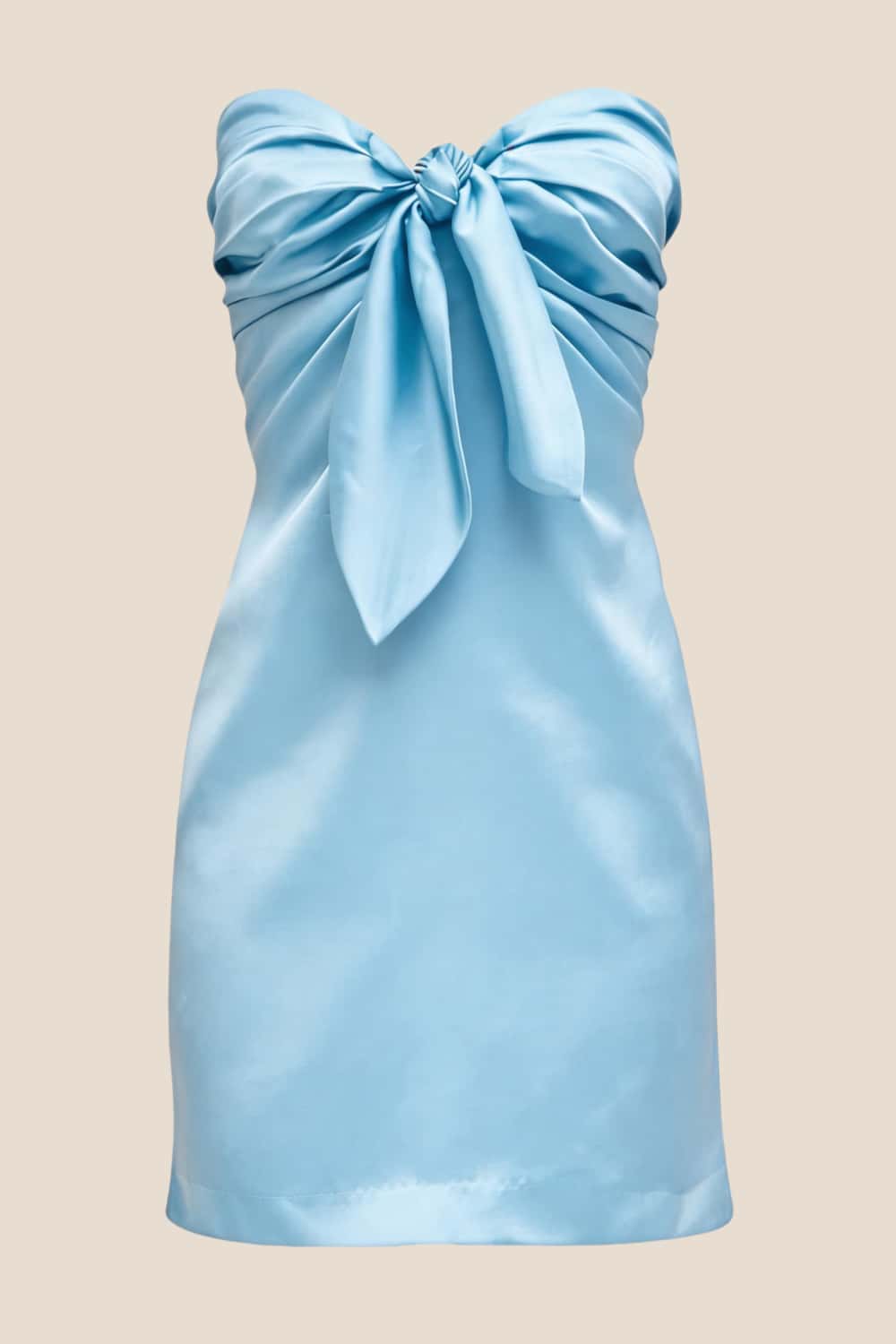 Strapless Navy Blue Tie Front Short Dress - Image 11