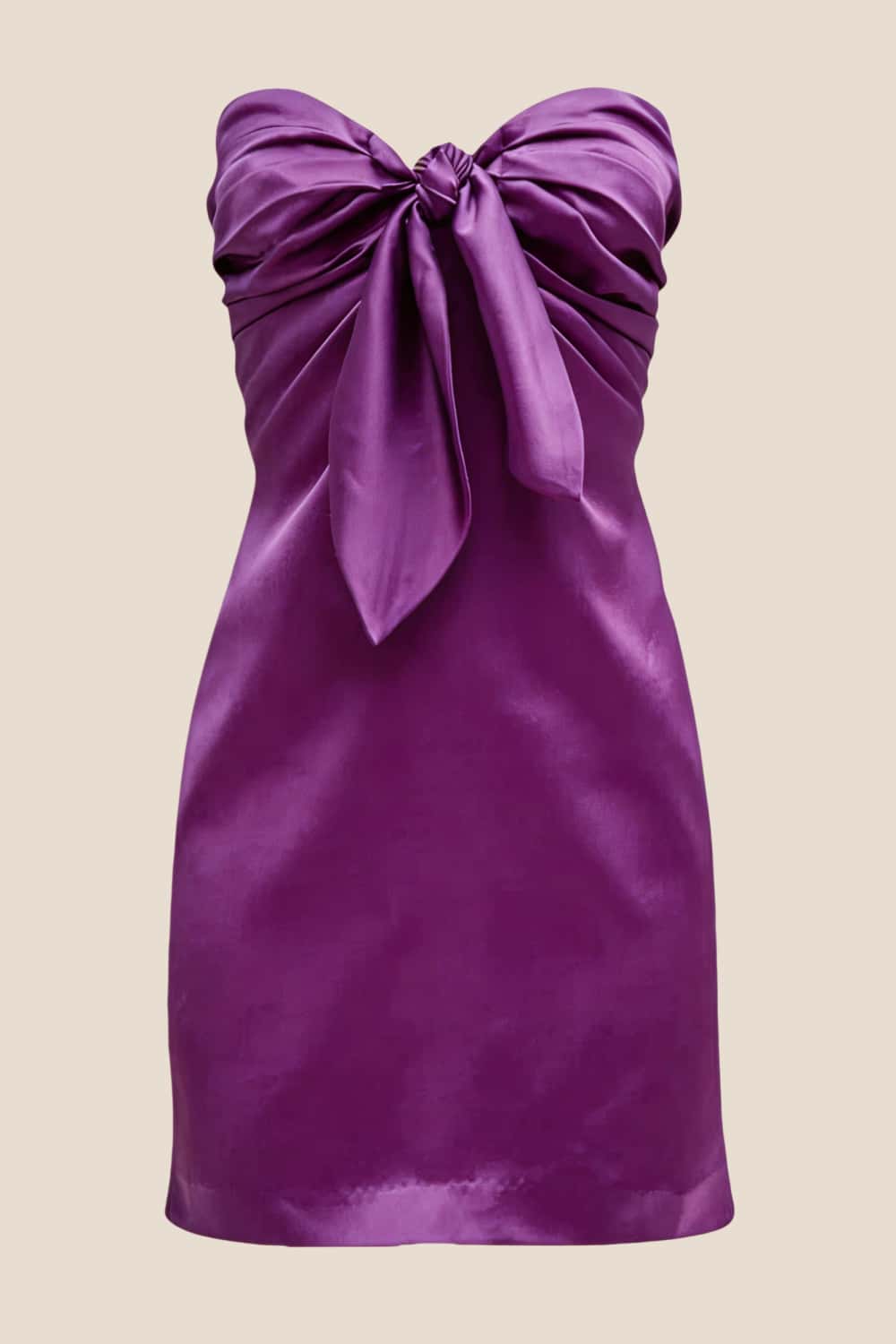 Strapless Navy Blue Tie Front Short Dress - Image 15
