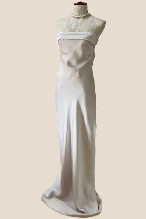 Strapless Sage Sheath Party Dress - Image 11