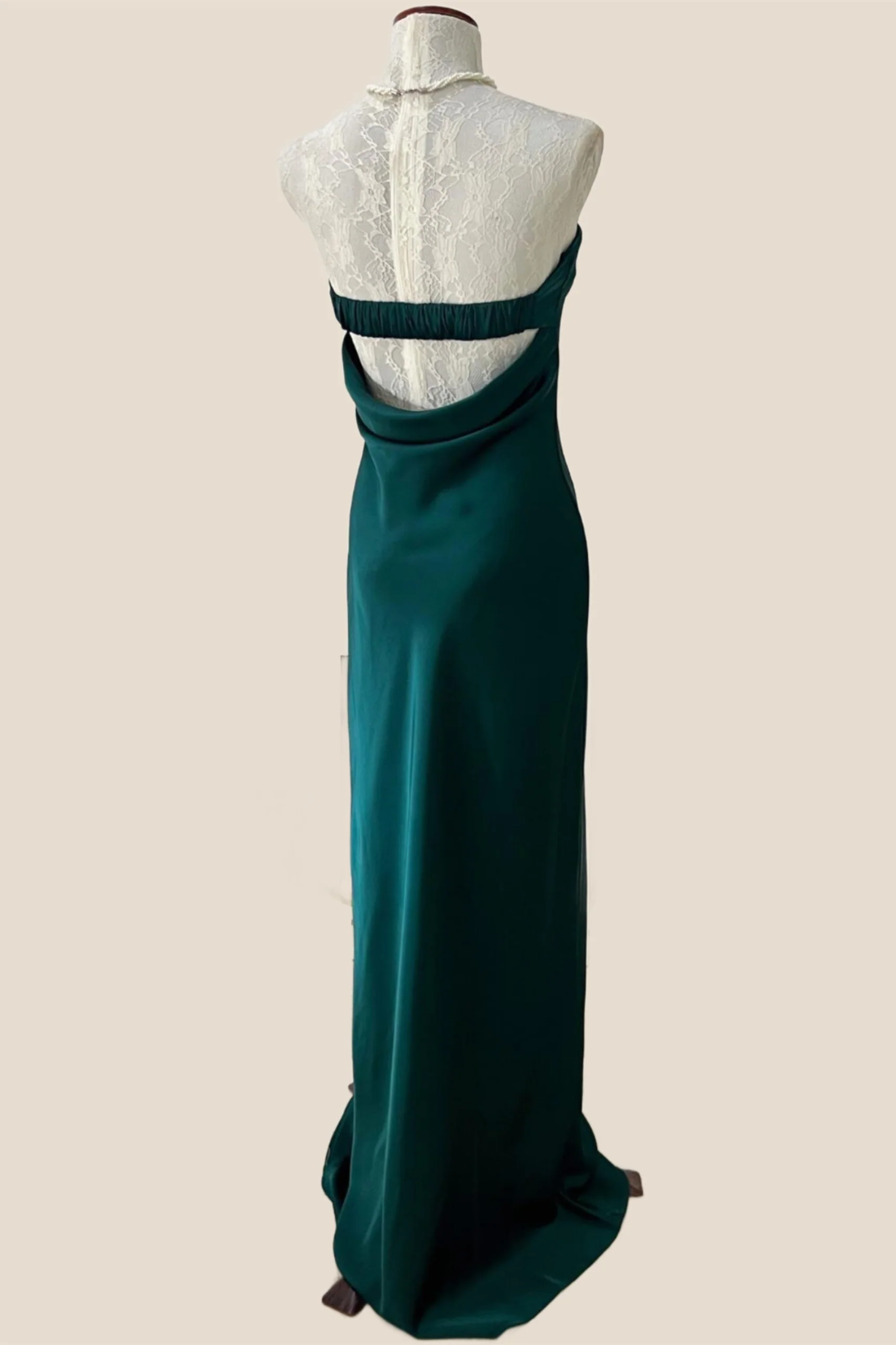 Strapless Sage Sheath Party Dress - Image 14