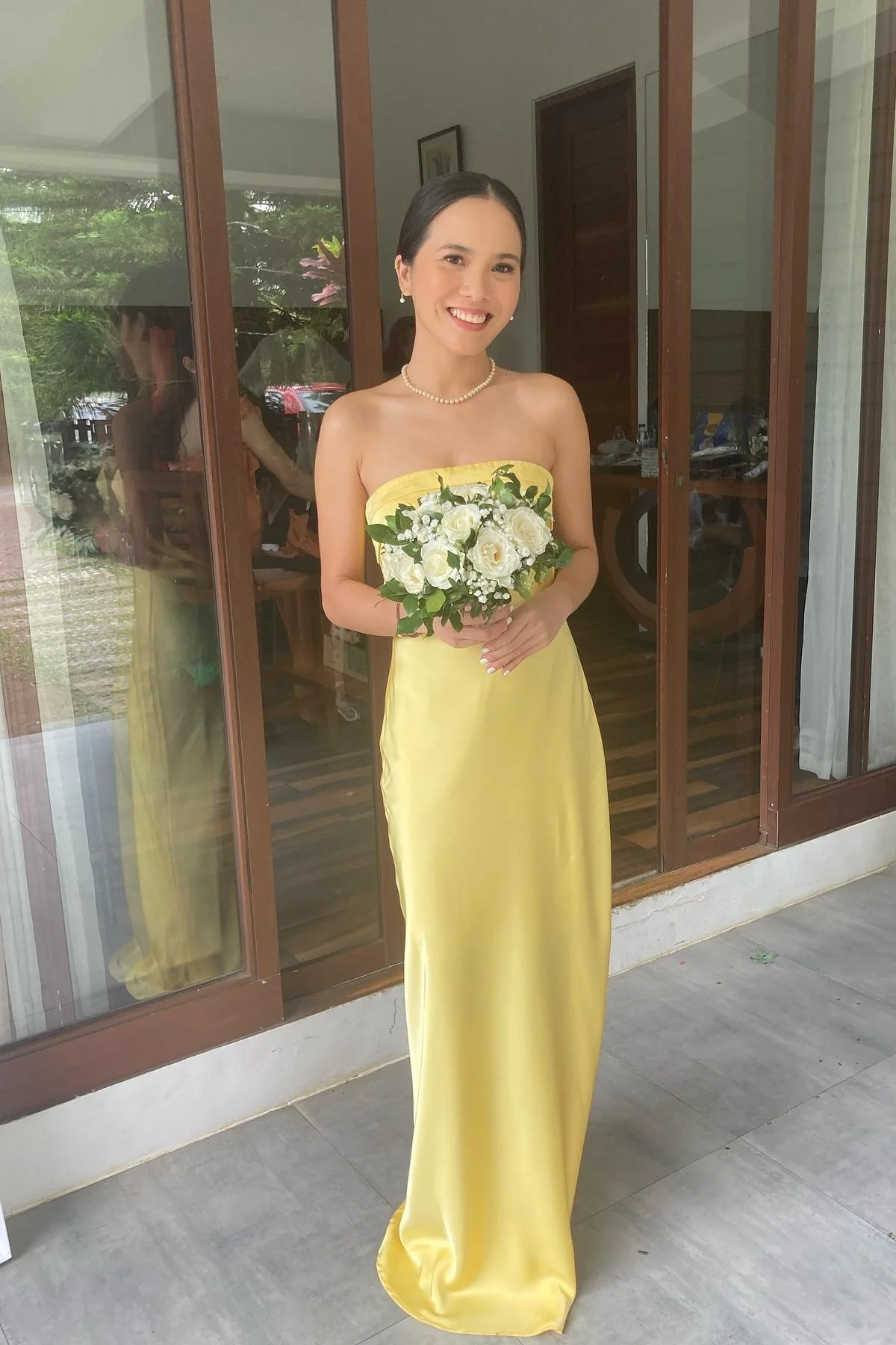 Strapless Sage Sheath Party Dress - Image 16