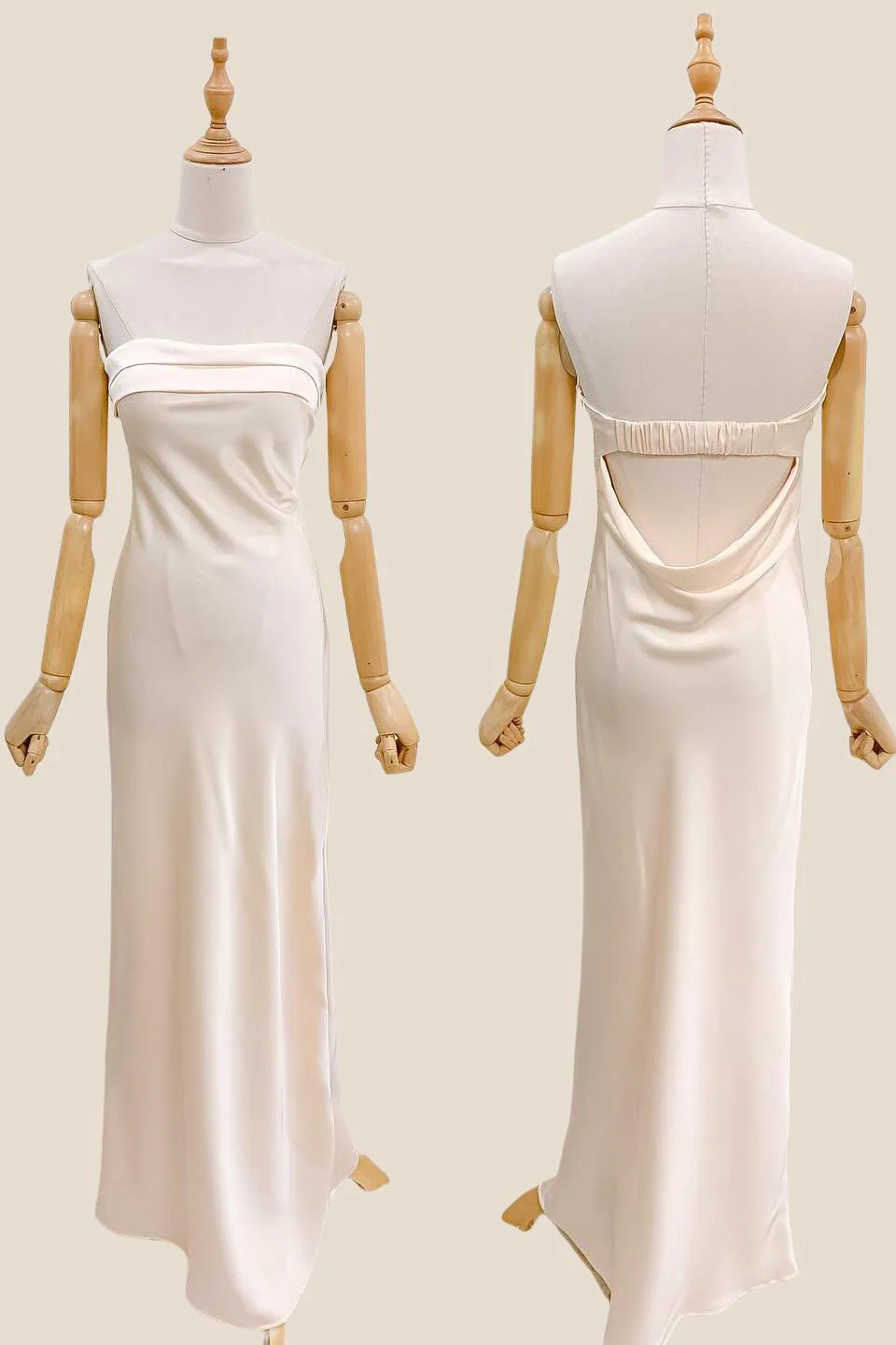 Strapless Sage Sheath Party Dress - Image 8