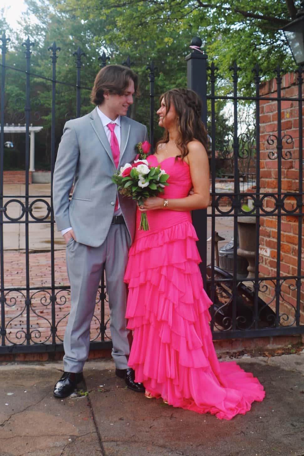 Strapless Yellow Pleated Tiered Long Dress - Image 4