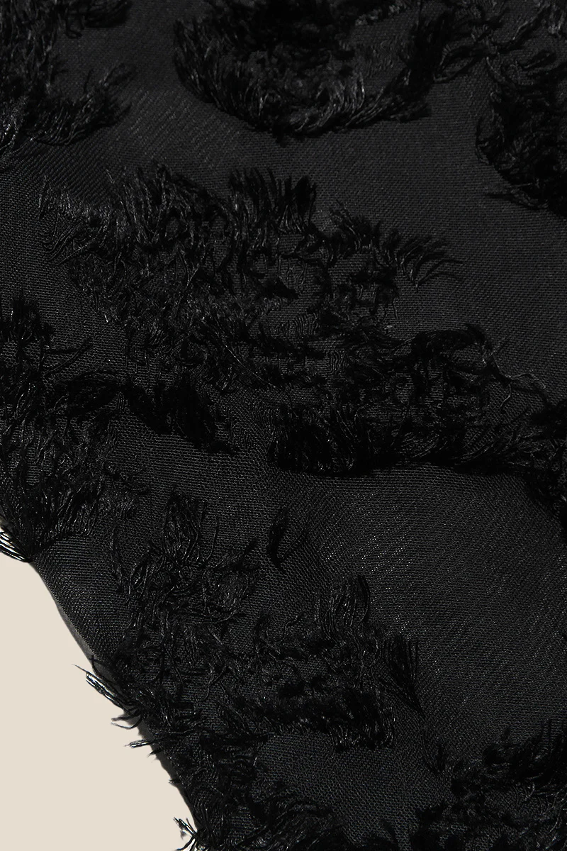 Straps Black Sheer Lace Long Dress - Image 7