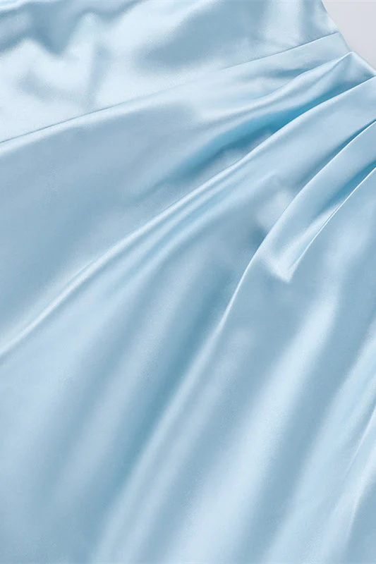 Straps Blue Ruched Fitted Short Dress - Image 7