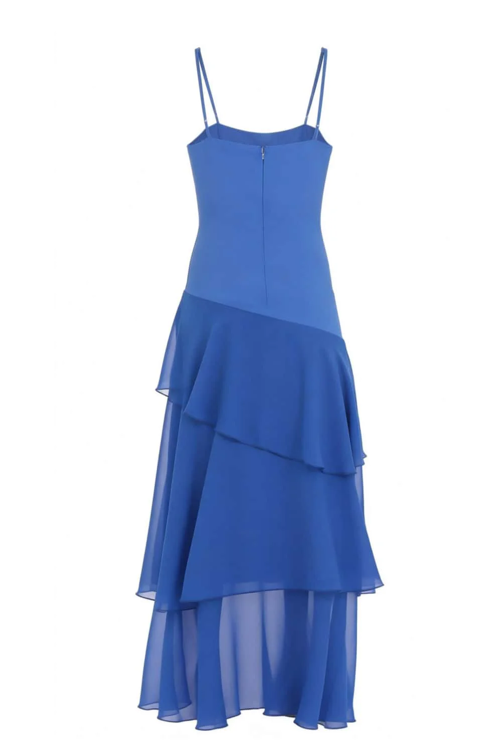 Straps Butter Yellow Chiffon Ruffle Maxi Dress - Image 3