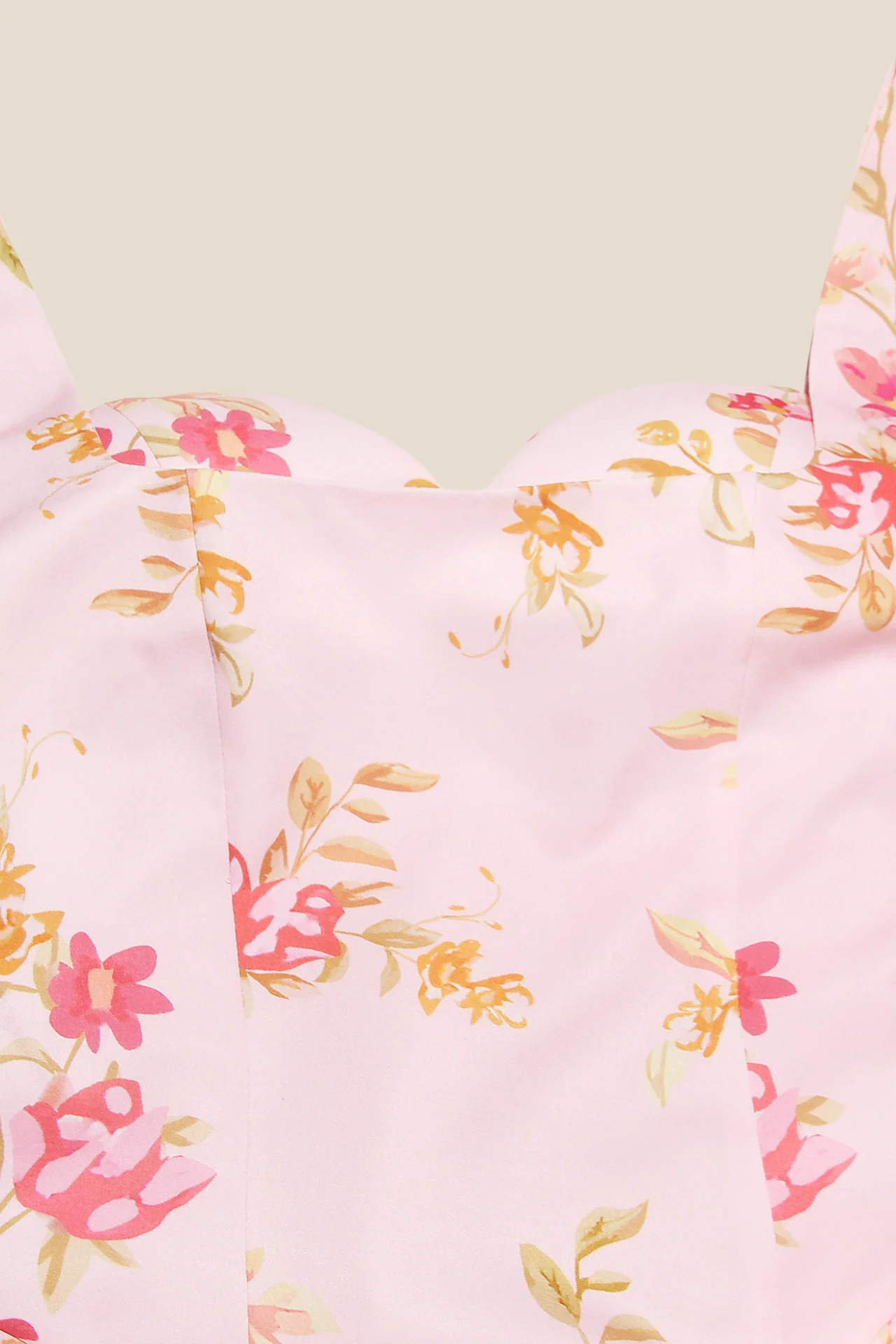 Straps Floral Print A-line Short Dress - Image 4