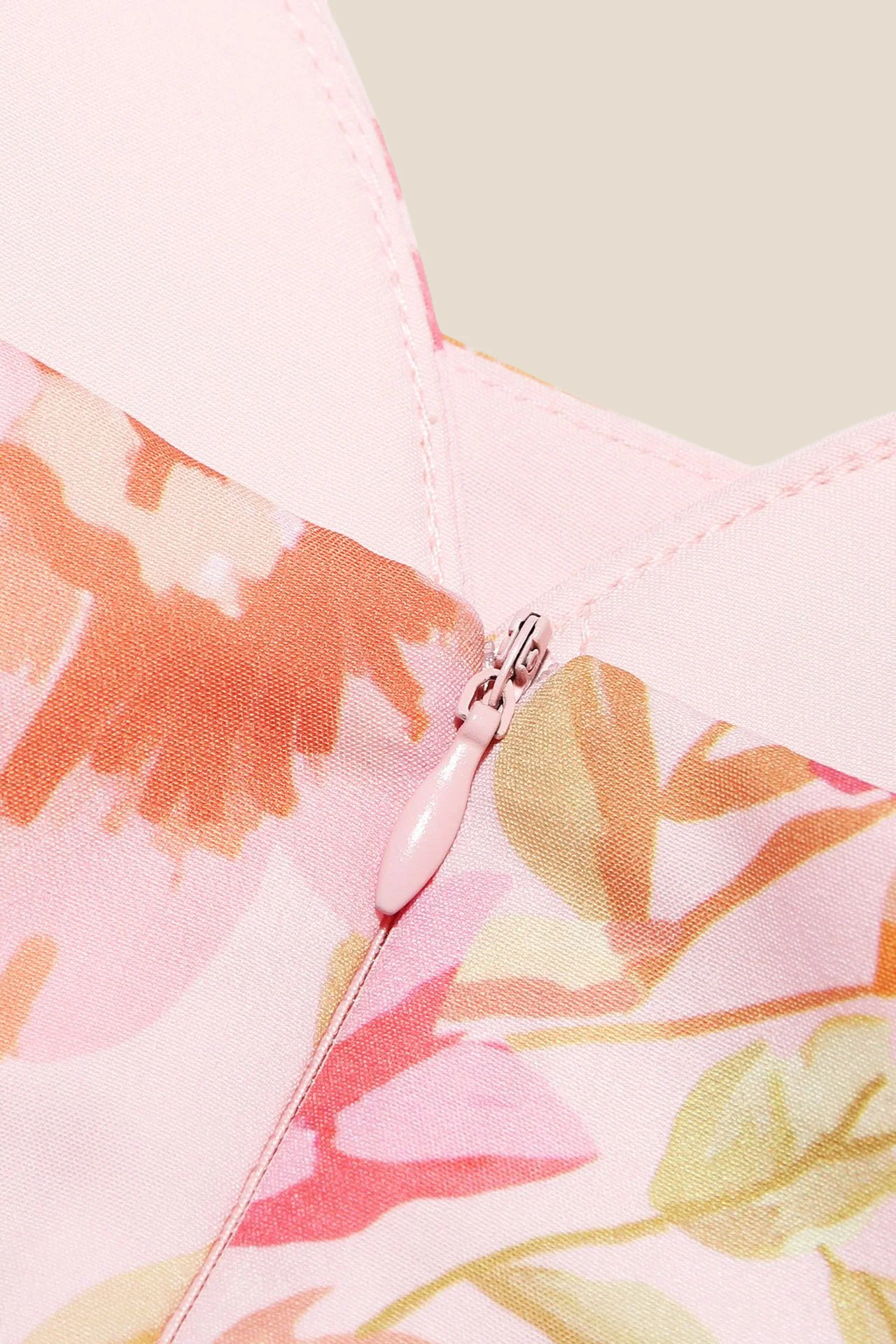 Straps Floral Print A-line Short Dress - Image 7