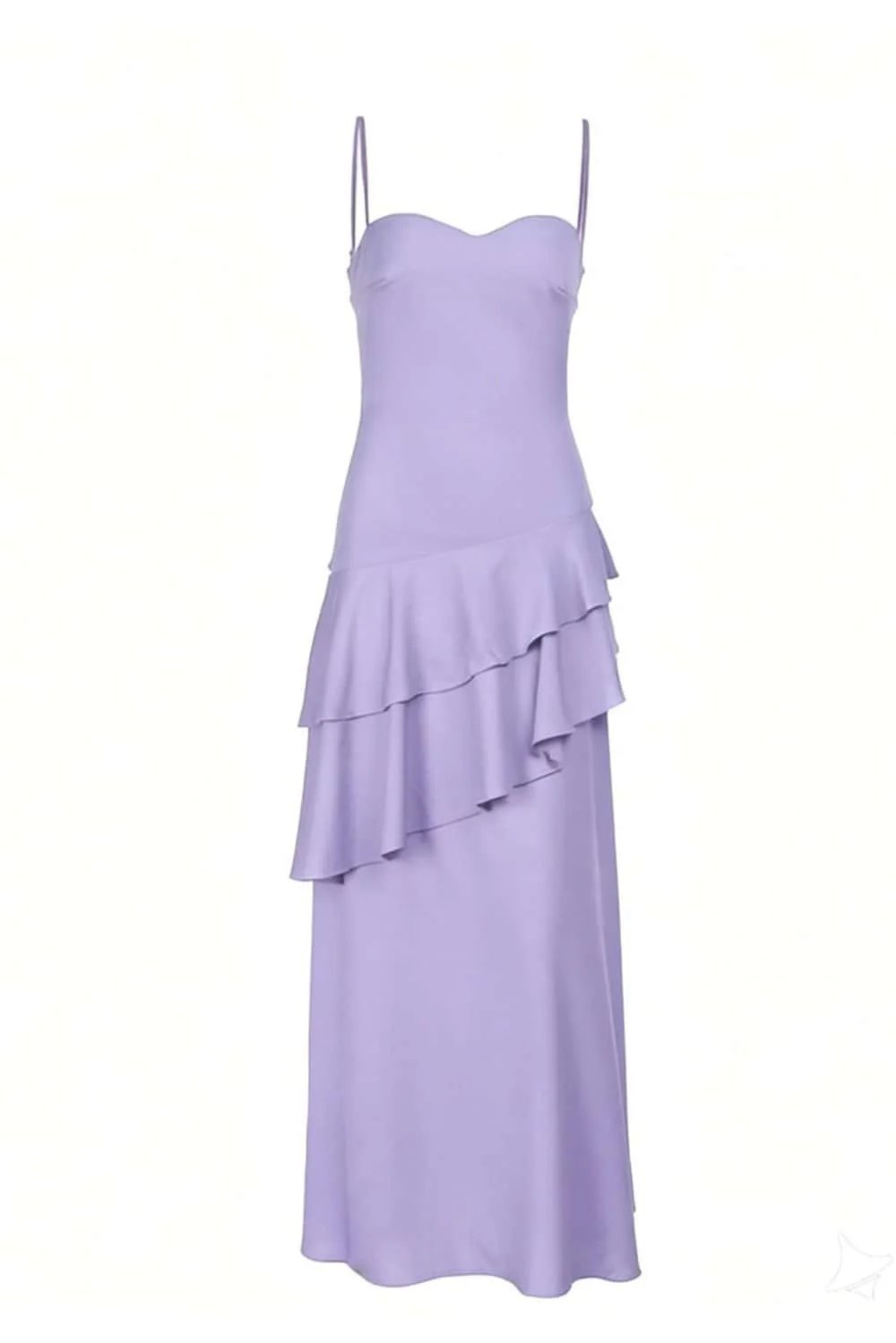 Light Blue Chiffon Tiered Maxi Dress - Image 12