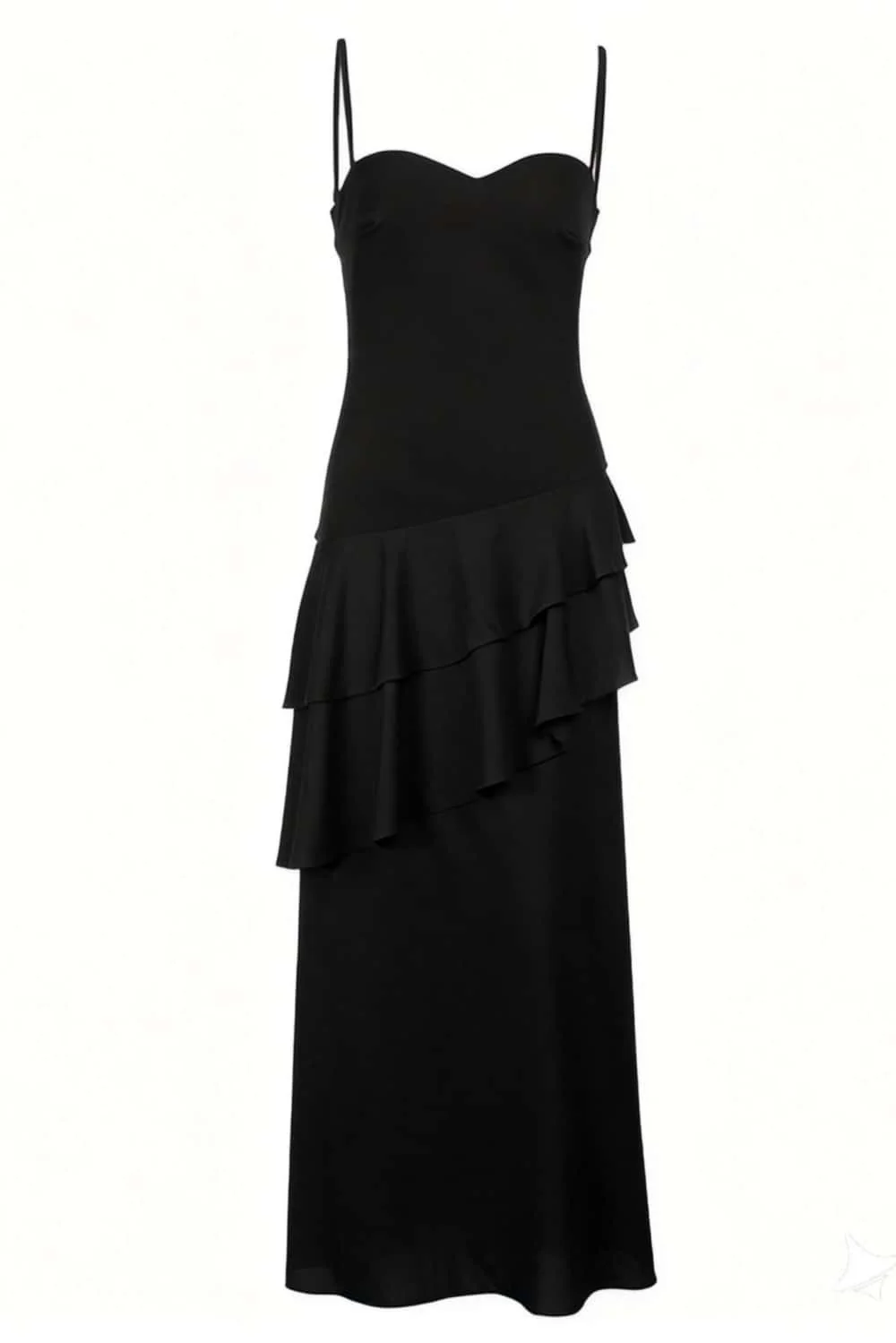 Light Blue Chiffon Tiered Maxi Dress - Image 13