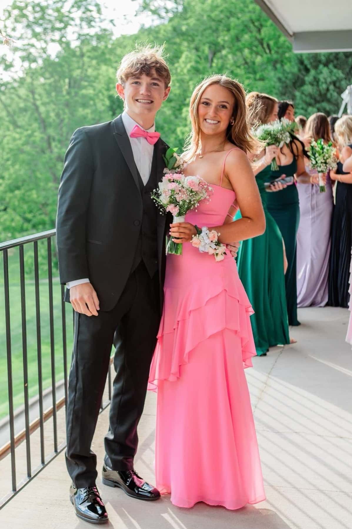 Light Blue Chiffon Tiered Maxi Dress - Image 5