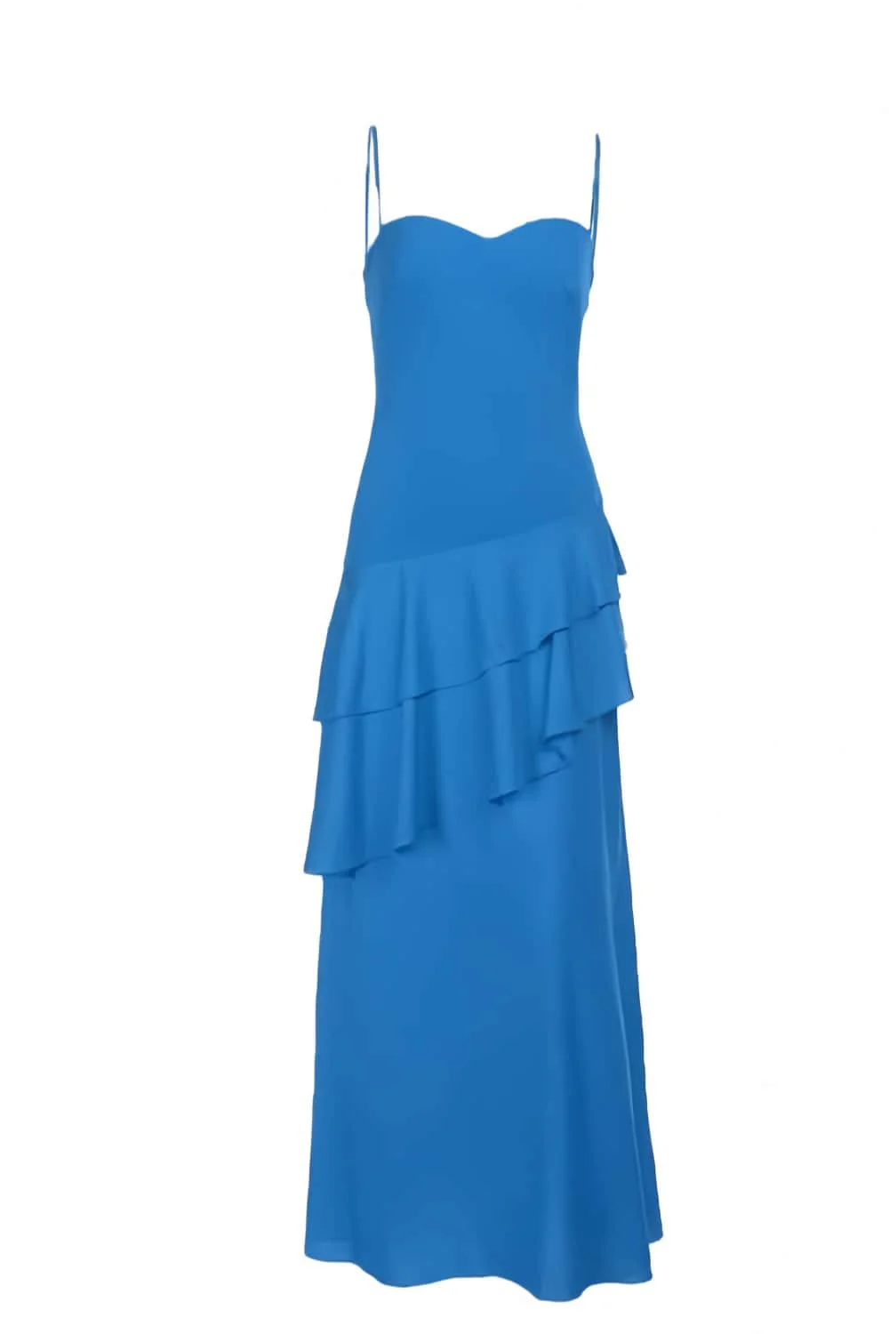 Light Blue Chiffon Tiered Maxi Dress - Image 7