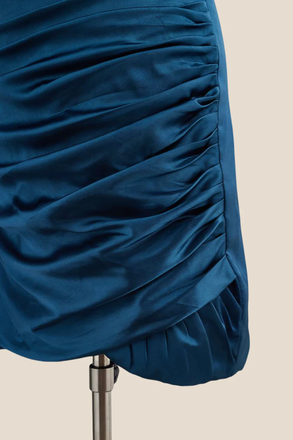 Straps Navy Blue Ruched Sheath Short Dress - Image 6