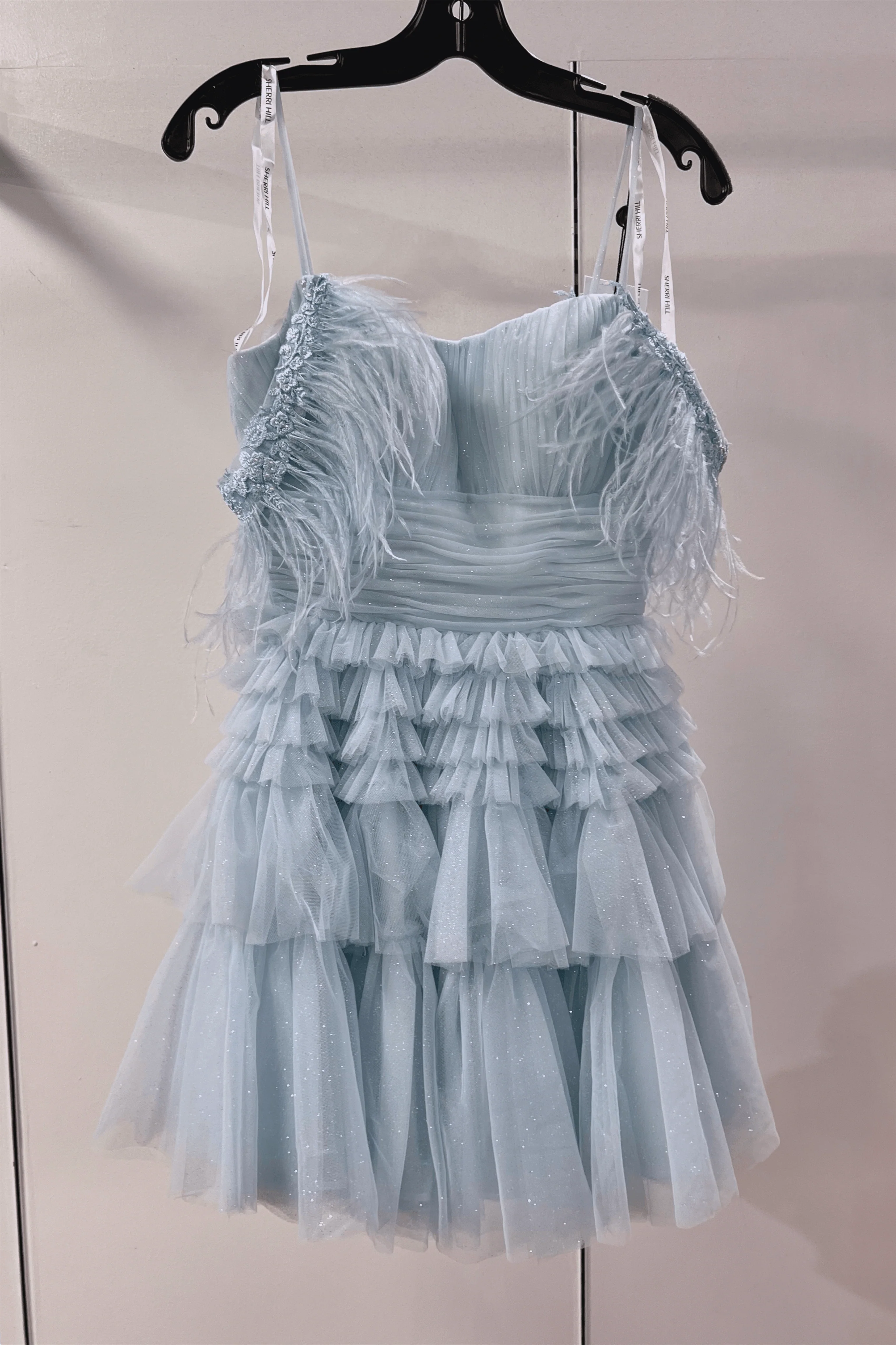 Straps Periwinkle Ruffles A-line Short Dress - Image 11