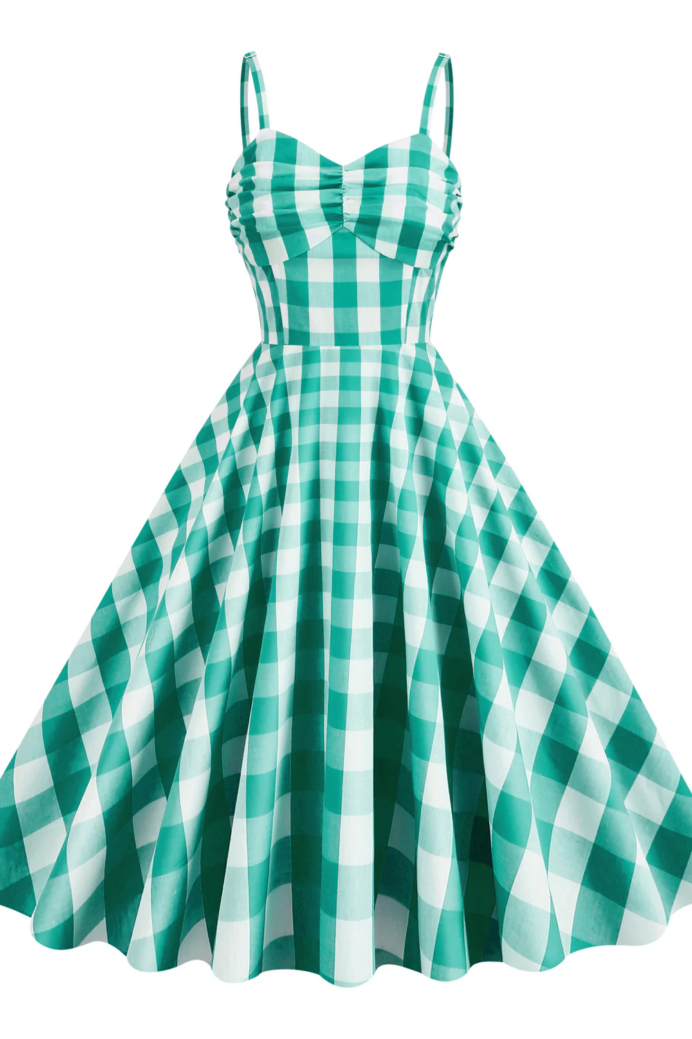 Straps Pink Plaid Barbie Dress - Image 5