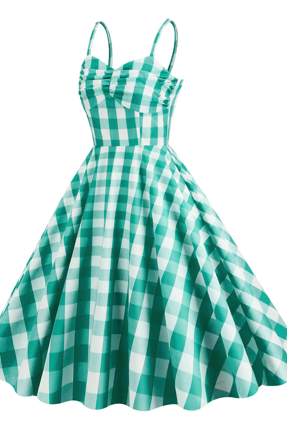 Straps Pink Plaid Barbie Dress - Image 6