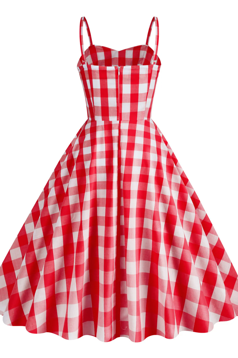 Straps Pink Plaid Barbie Dress - Image 8