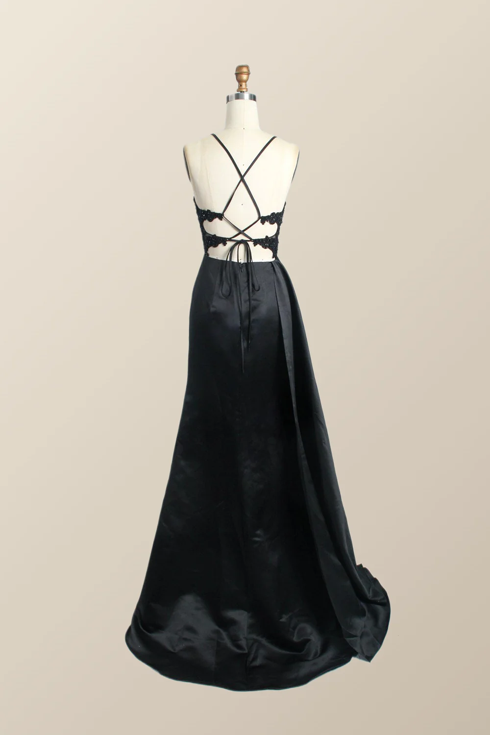 Straps Red Lace and Satin Mermaid Formal Dress - Image 12
