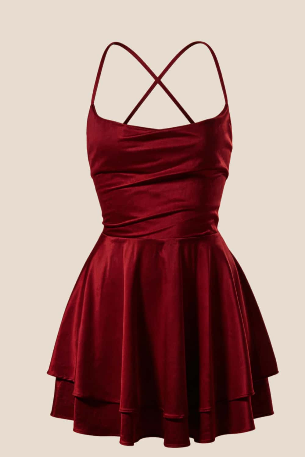 Straps White Satin A-line Short Homecoming Dress - Image 9