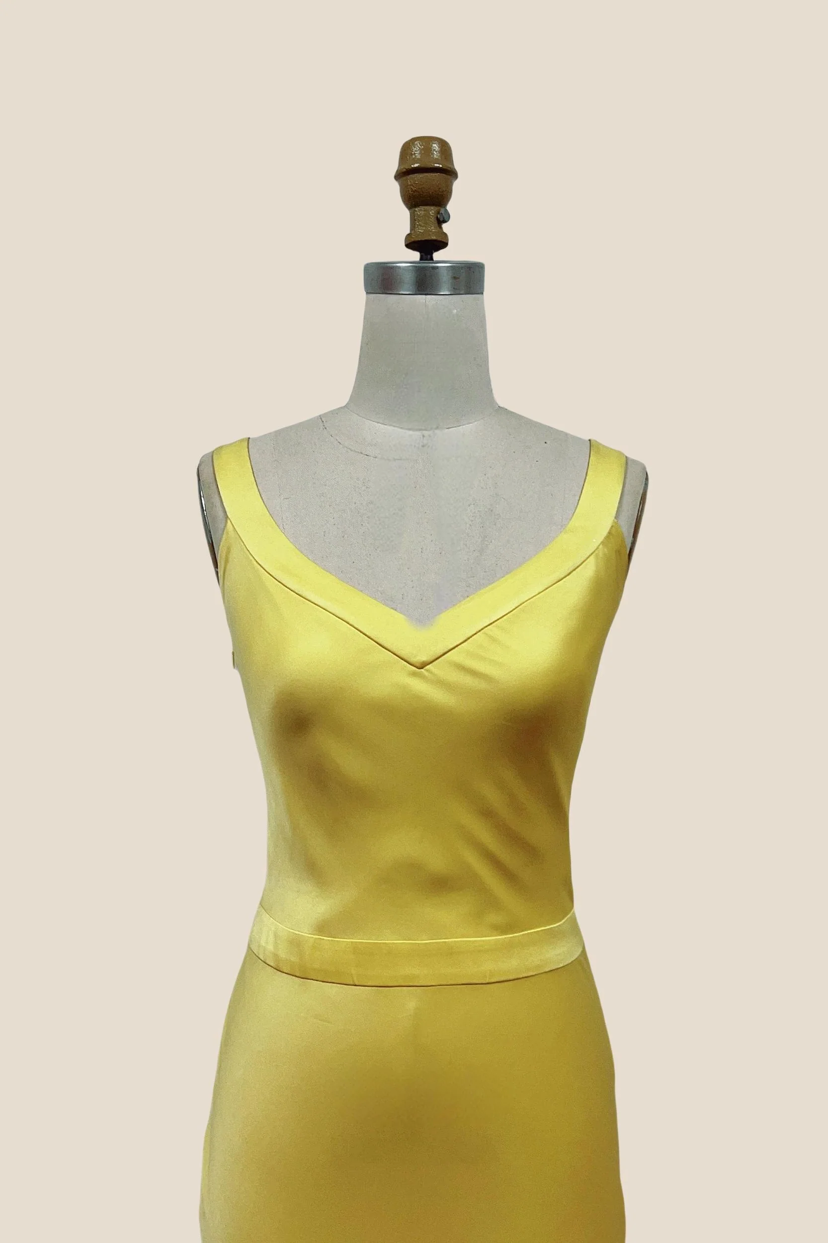 Straps Yellow Mermaid Long Formal Dress - Image 3