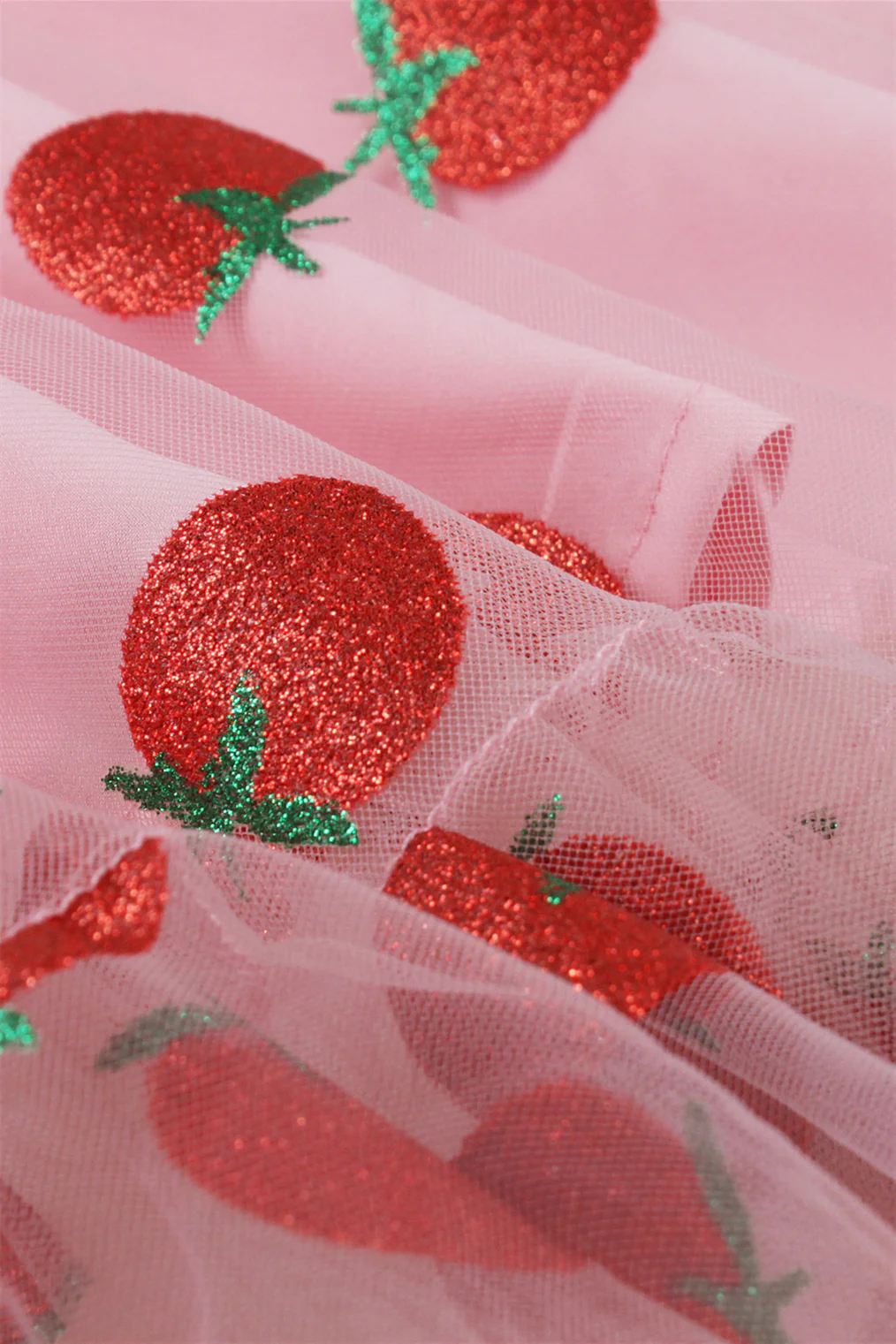 Strawberry Pink Sweet A-line Short Dress - Image 4