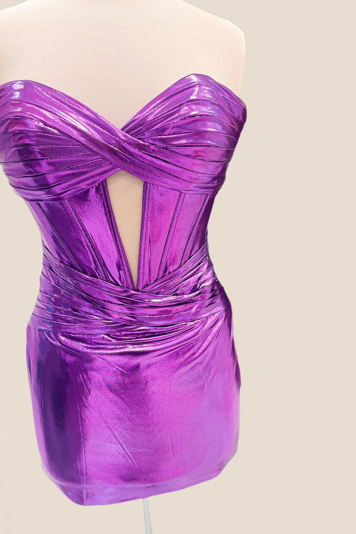 Sweetheart Blue Keyhole Bodycon Short Dress - Image 5
