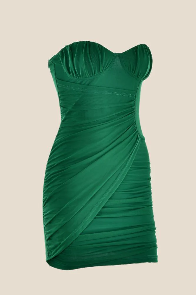 Sweetheart Purple Ruched Bodycon Short Dress - Image 8
