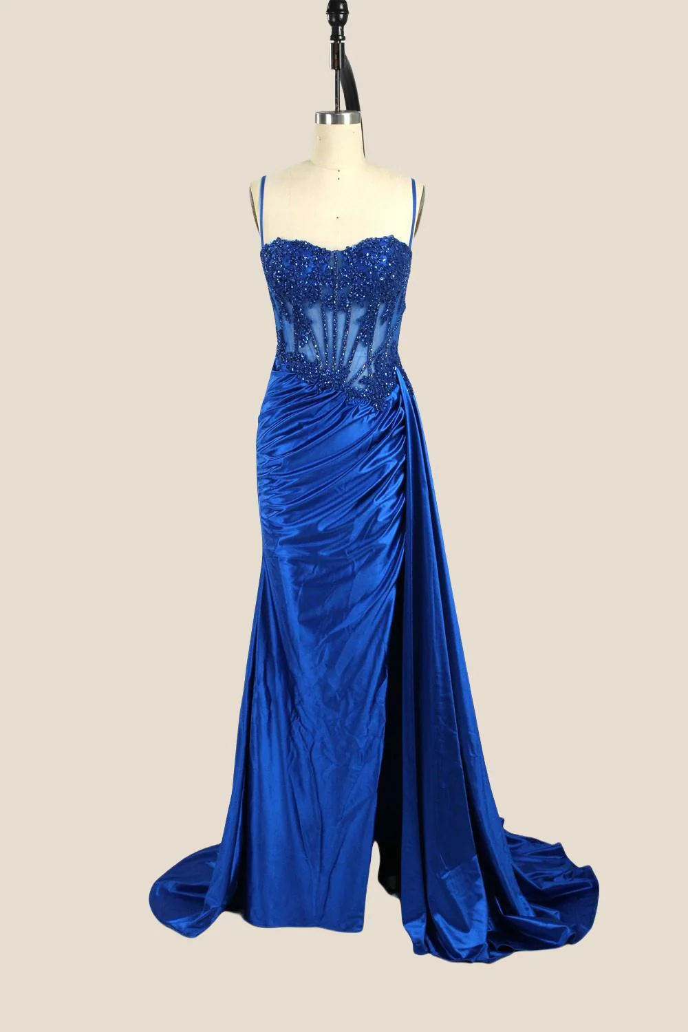 Sweetheart Sage Green Appliques Mermaid Long Dress - Image 12