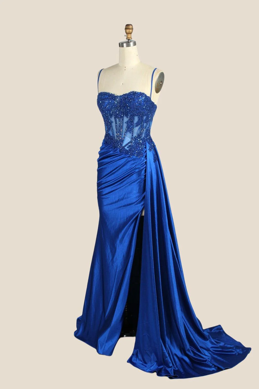 Sweetheart Sage Green Appliques Mermaid Long Dress - Image 15