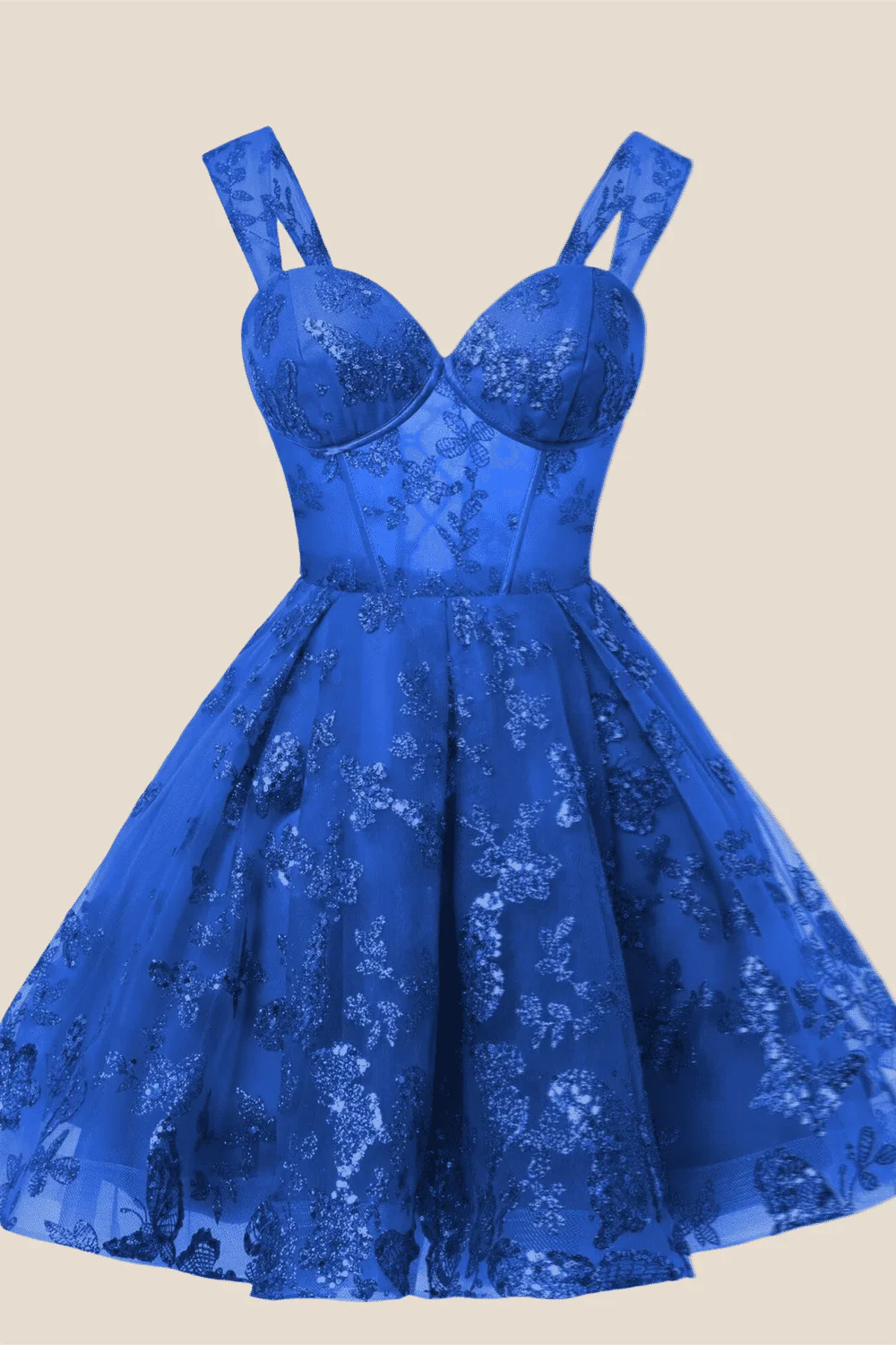Sweetheart Grey Sparkly 3D Butterfly Short Dress - Image 7