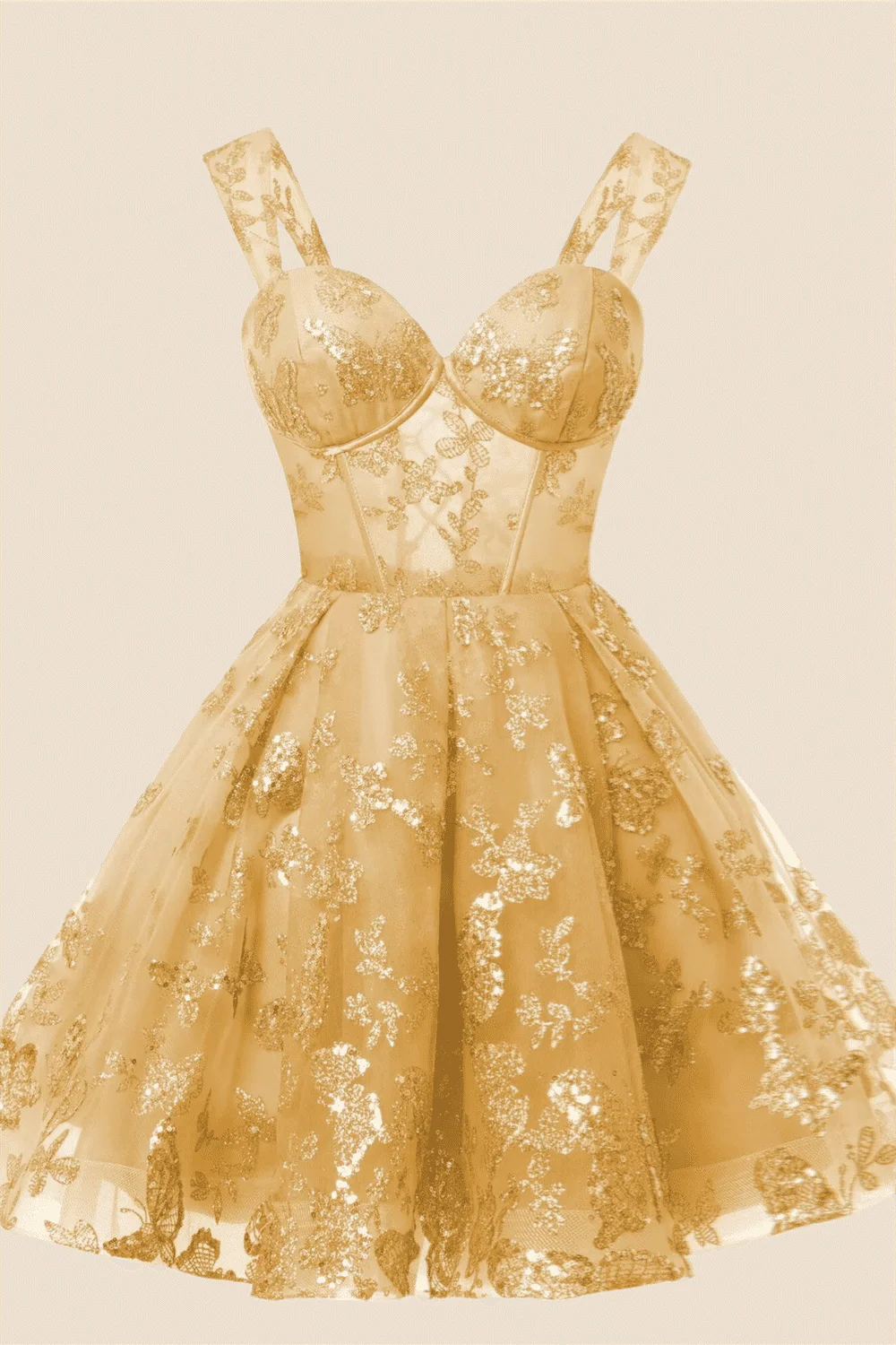 Sweetheart Grey Sparkly 3D Butterfly Short Dress - Image 9