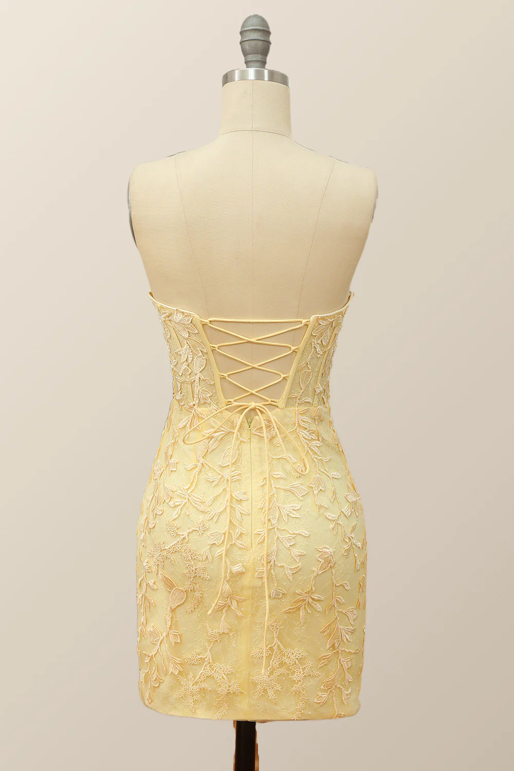 Sweetheart Lavender Lace Bodycon Mini Dress - Image 9